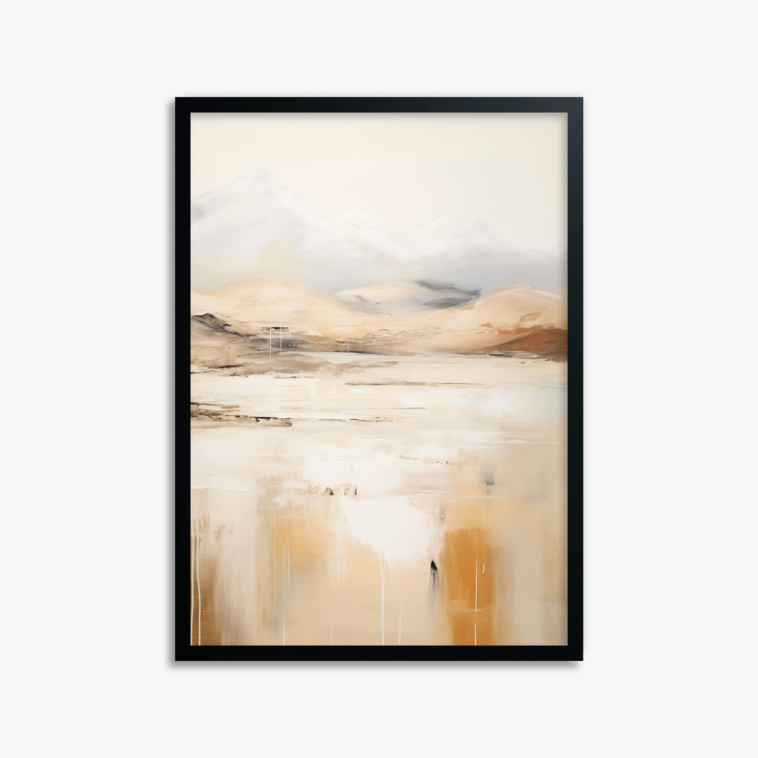 Reflected Dunes, 50x70cm Framed Poster With Black Frame