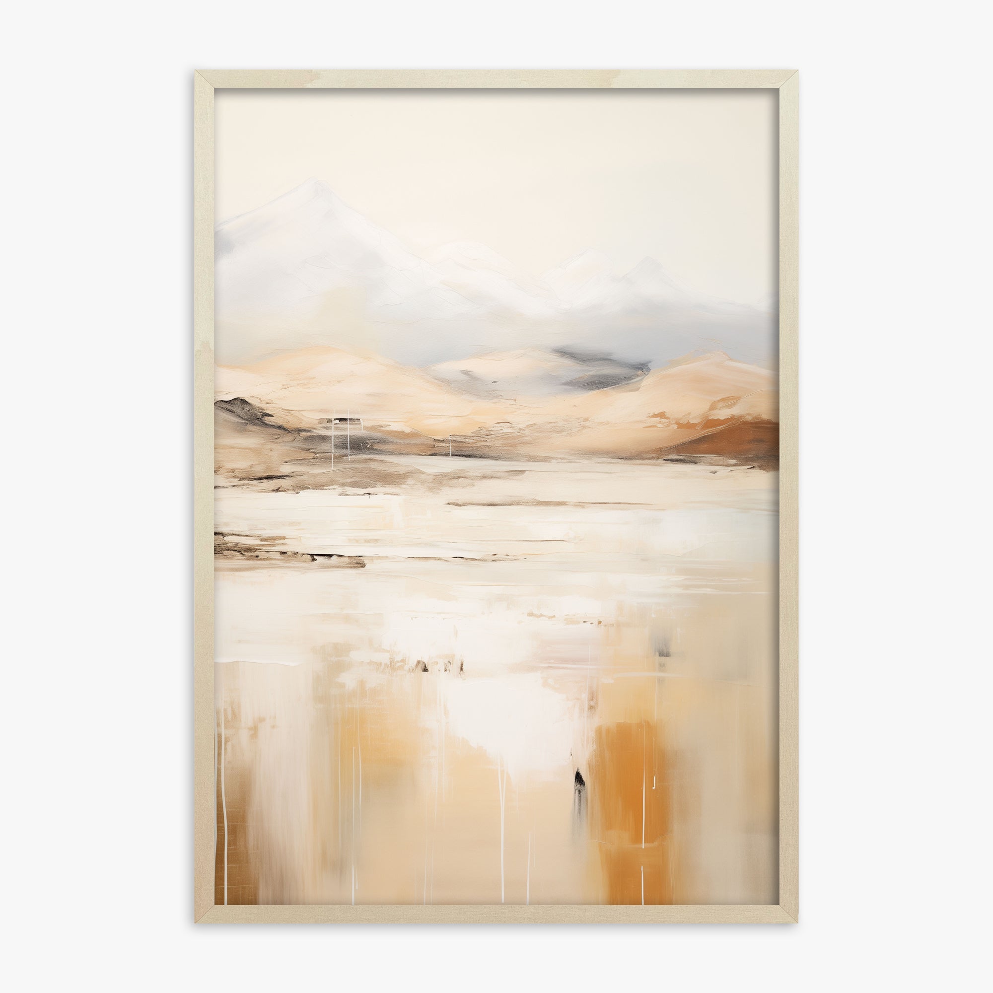 Reflected Dunes, 70x100cm Framed Poster With Lime Wood Frame