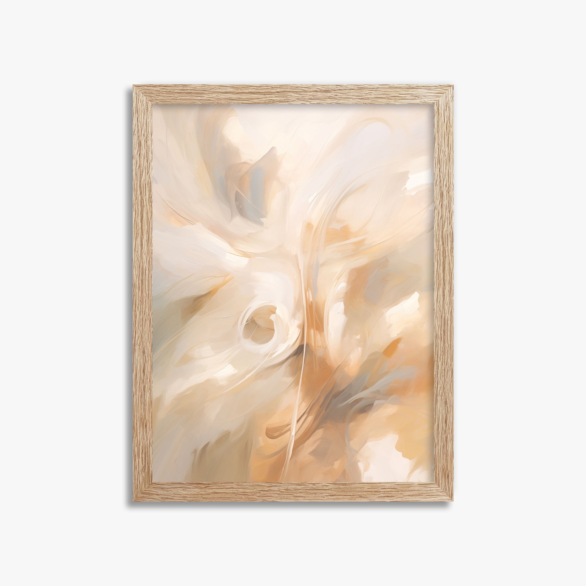 Whispering Currents, 30x40cm Framed Poster With Raw Oak Frame