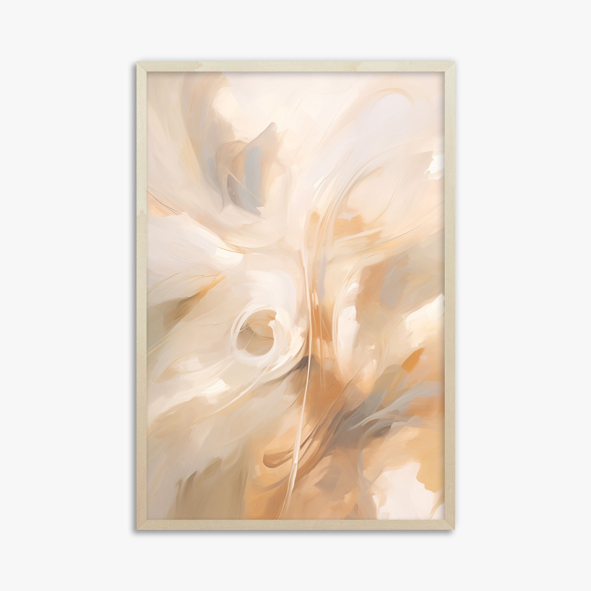 Whispering Currents, 61x91cm Framed Poster With Lime Wood Frame