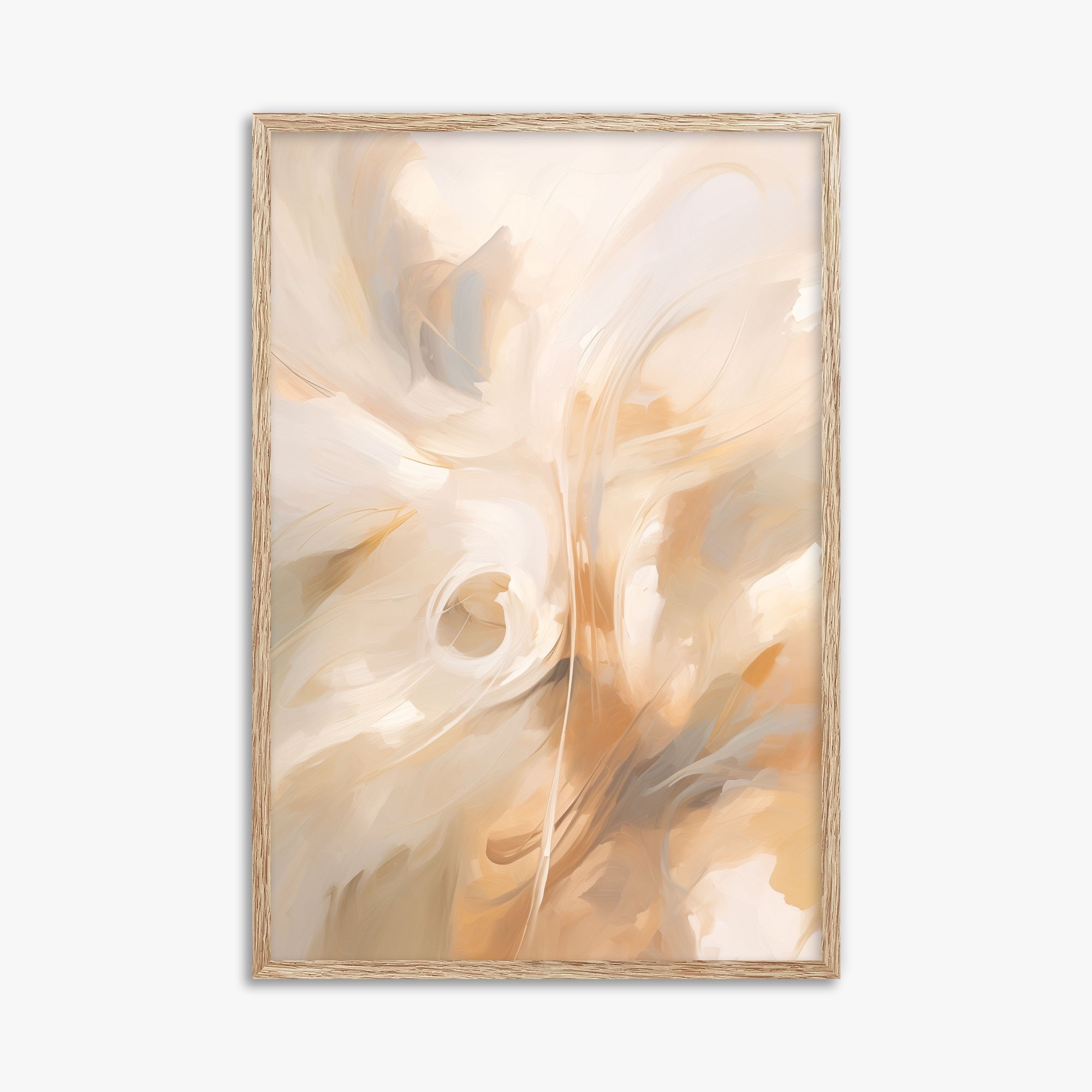 Whispering Currents, 61x91cm Framed Poster With Raw Oak Frame