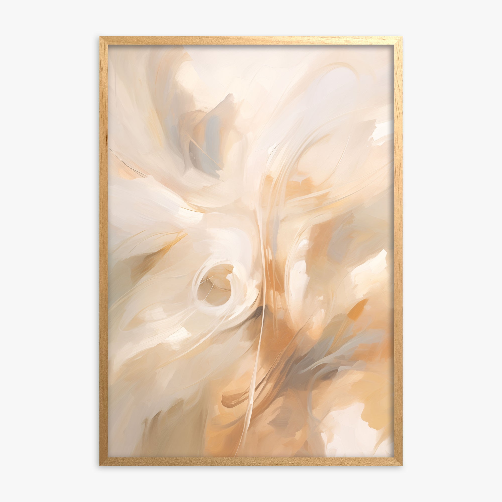 Whispering Currents, Oak Framed Poster With Oak Frame