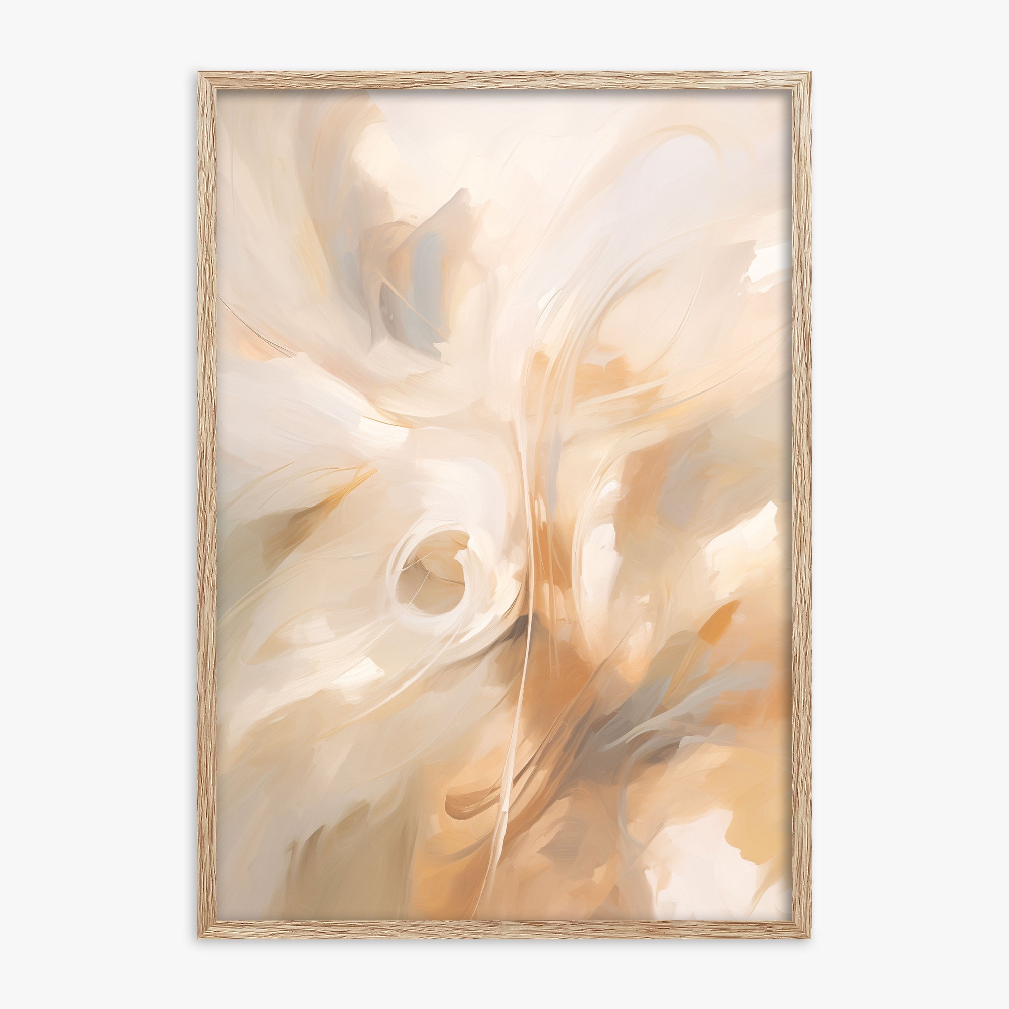 Whispering Currents, 70x100cm Framed Poster With Raw Oak Frame