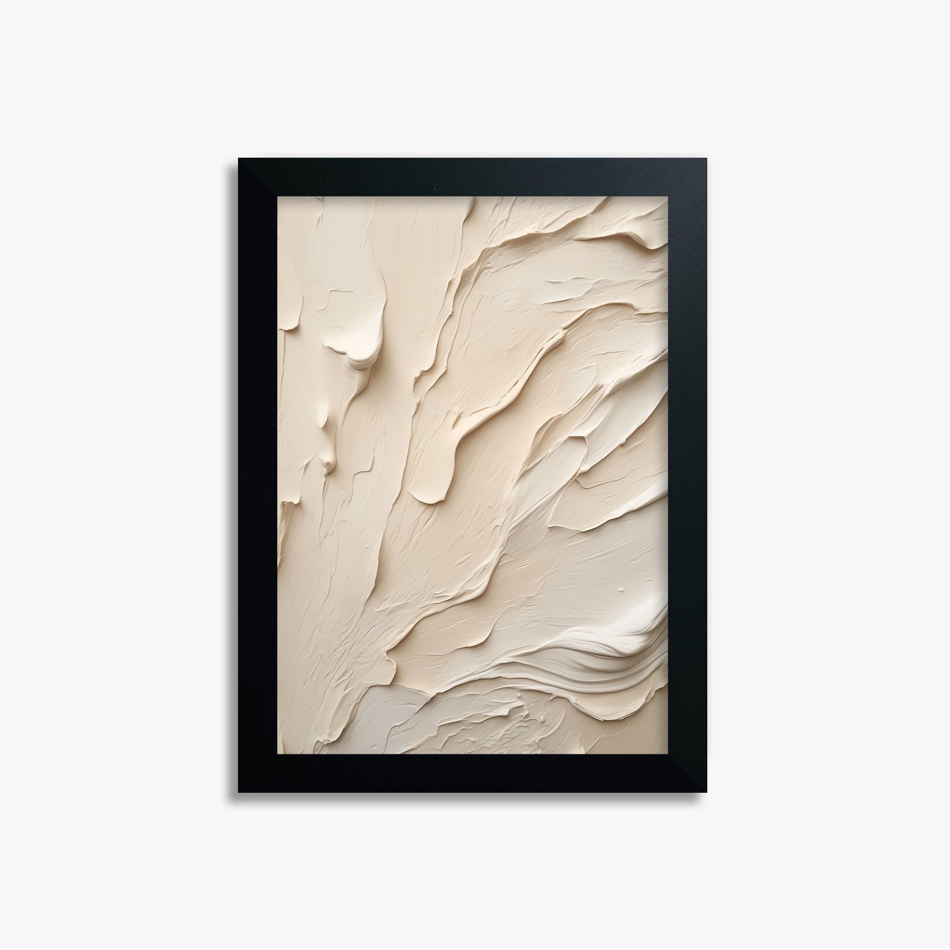Creamy Cascade, 21x30cm Framed Poster With Black Frame
