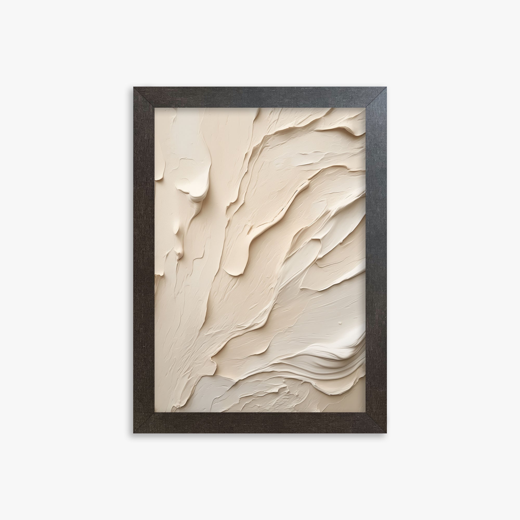 Creamy Cascade, 21x30cm Framed Art Reproduction With Espresso Frame
