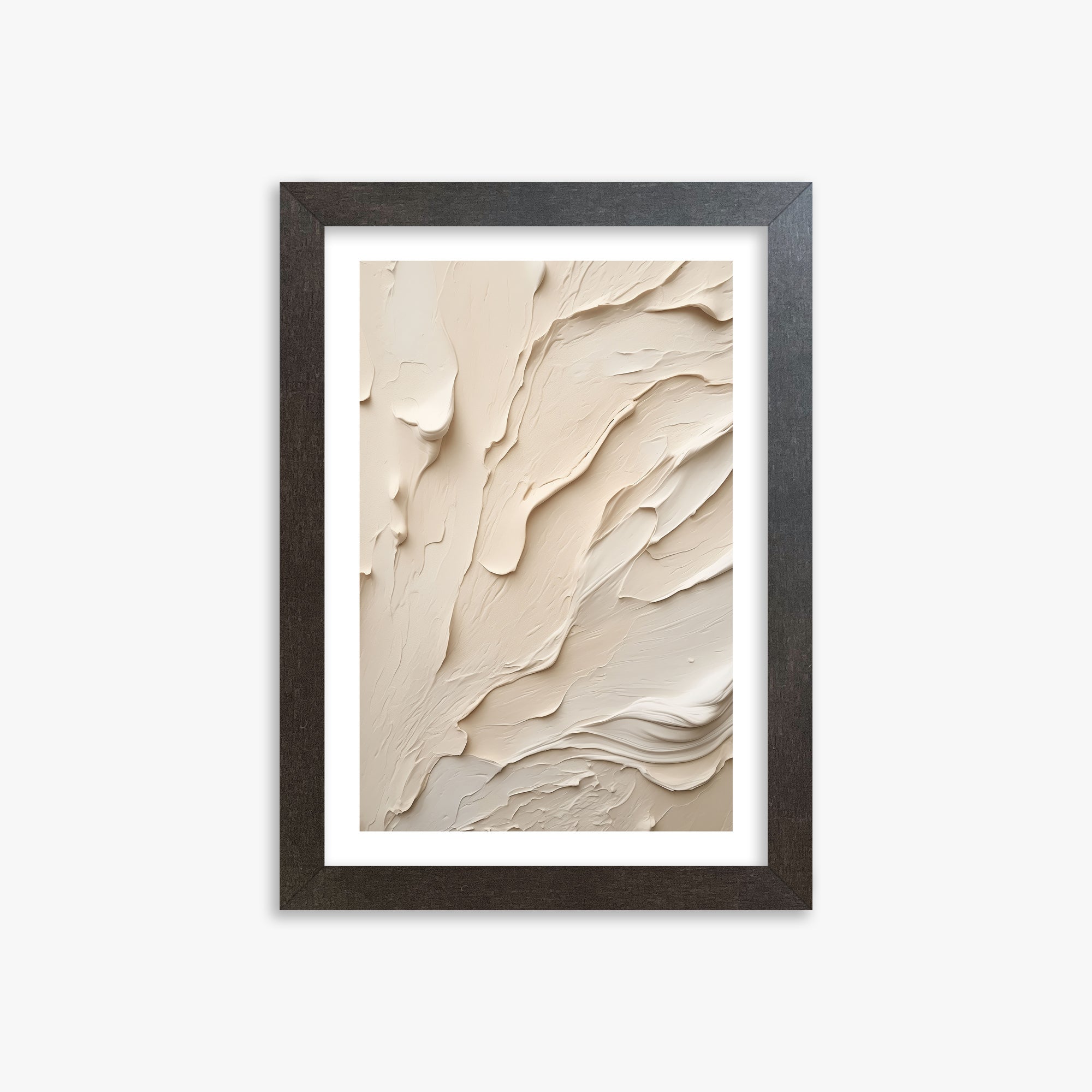 Creamy Cascade, 21x30cm Framed Art Reproduction With Espresso Frame