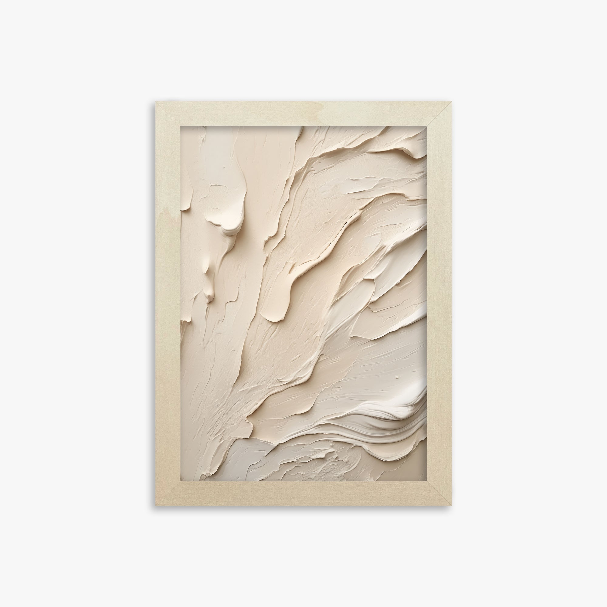 Creamy Cascade, 21x30cm Framed Art Reproduction With Lime Wood Frame