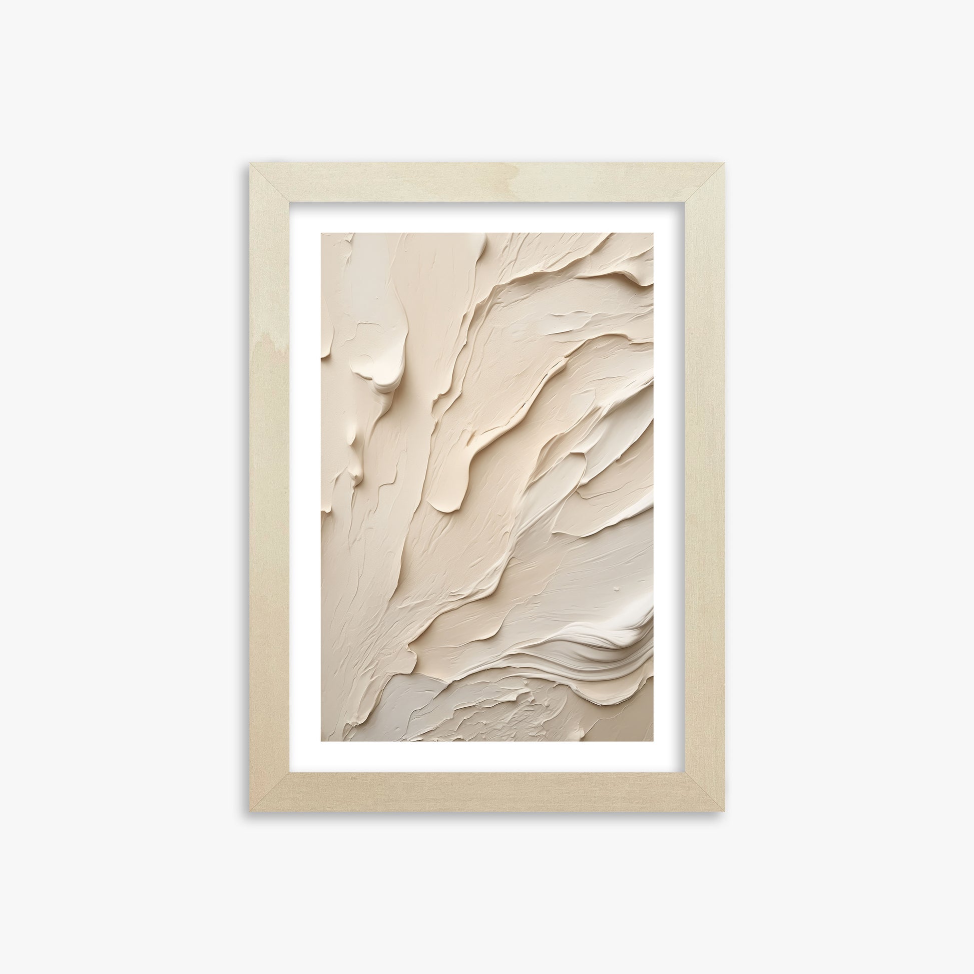 Creamy Cascade, 21x30cm Framed Art Reproduction With Lime Wood Frame