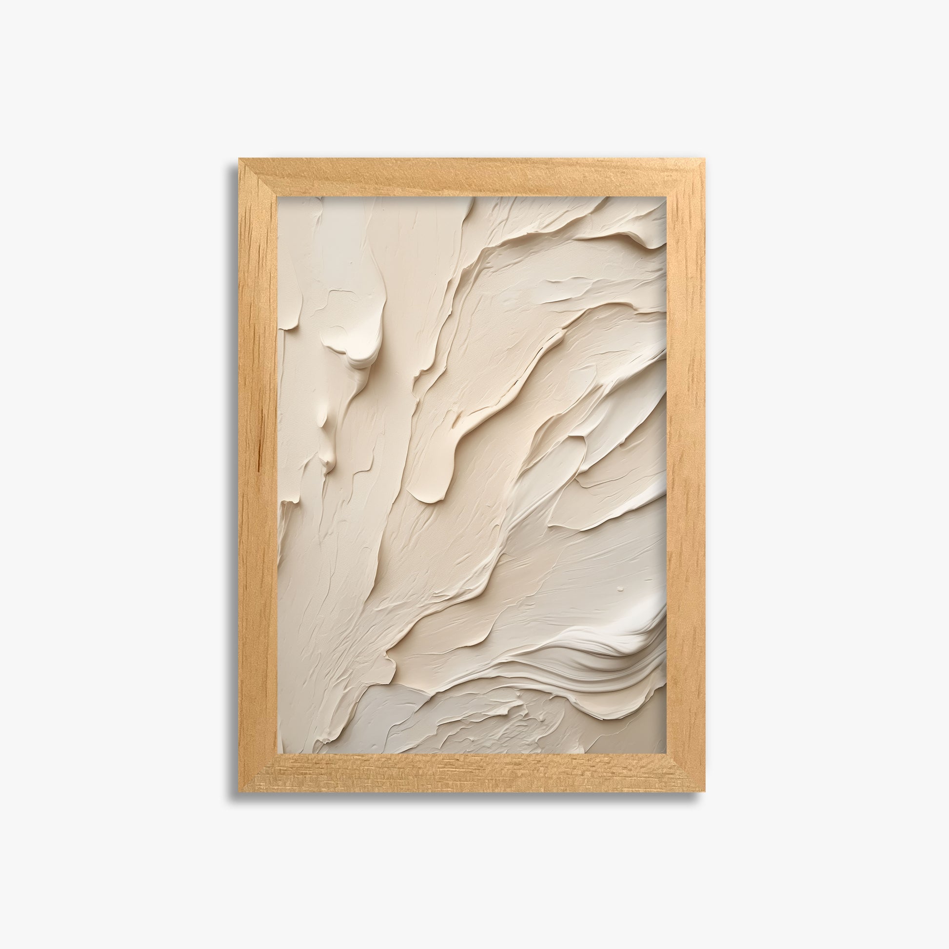 Creamy Cascade, 21x30cm Framed Poster With Oak Frame