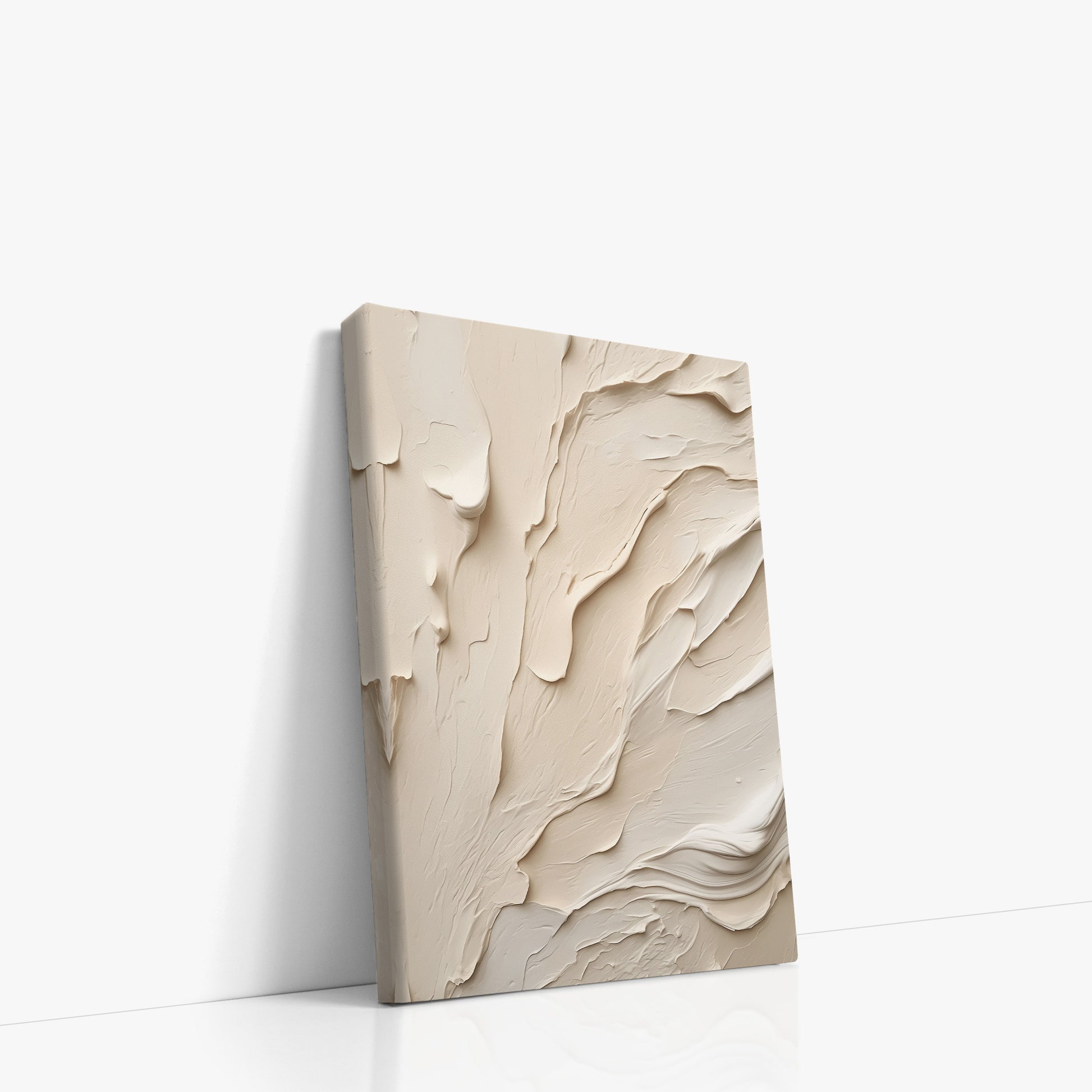 Creamy Cascade, 21x30cm Satin Canvas Art Reproduction Left Angle
