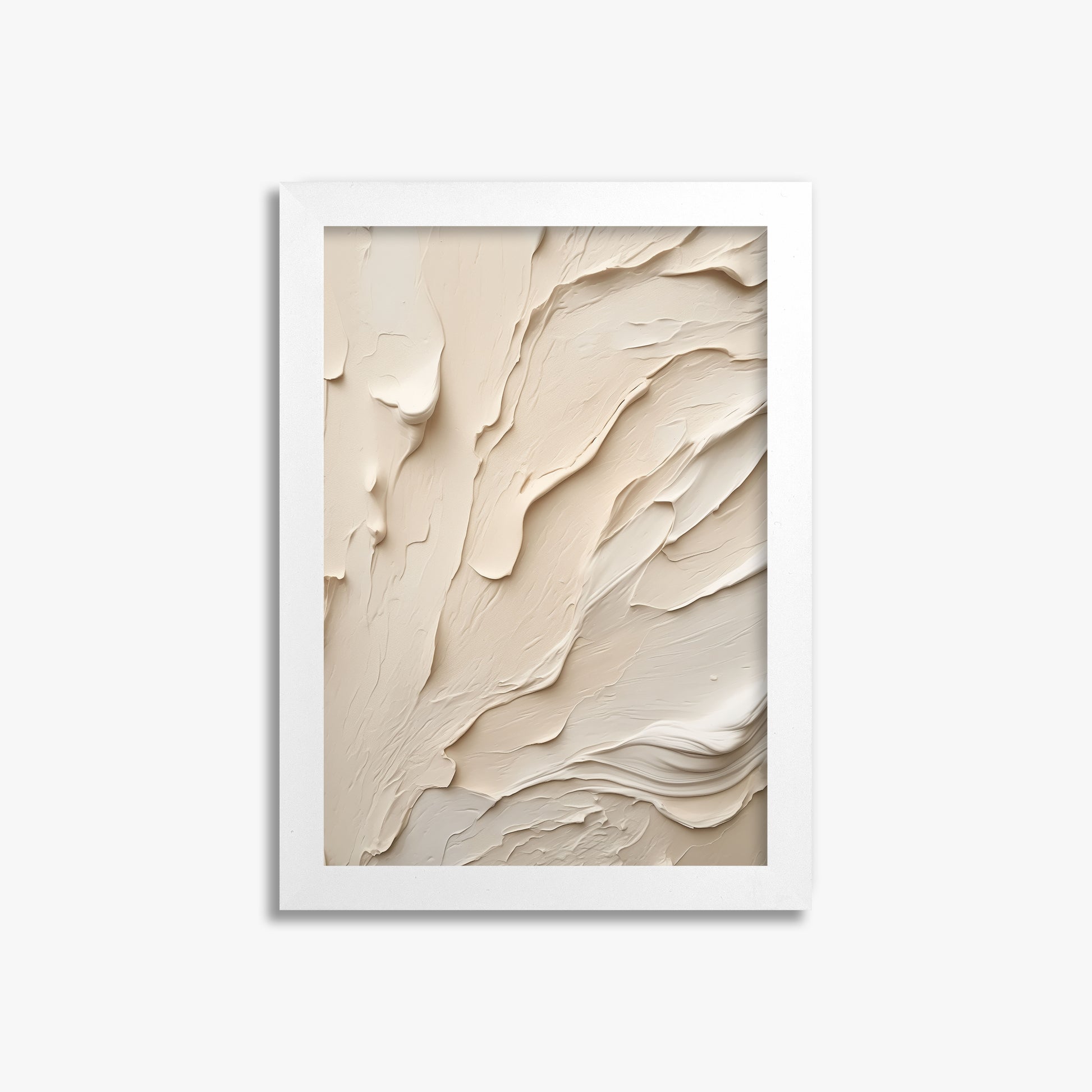 Creamy Cascade, 21x30cm Framed Poster With White Frame
