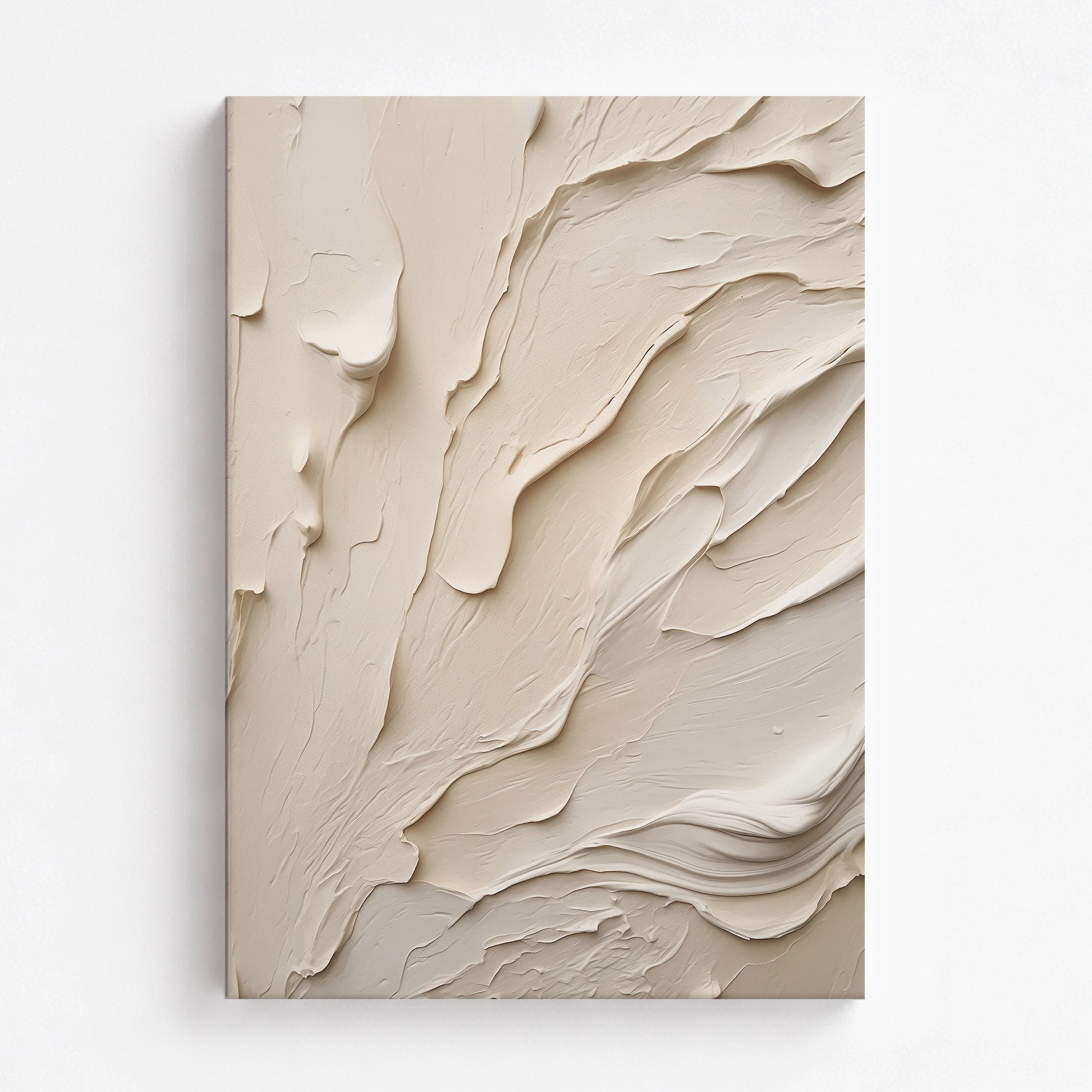 Creamy Cascade, 70x100cm Satin Canvas Art Reproduction
