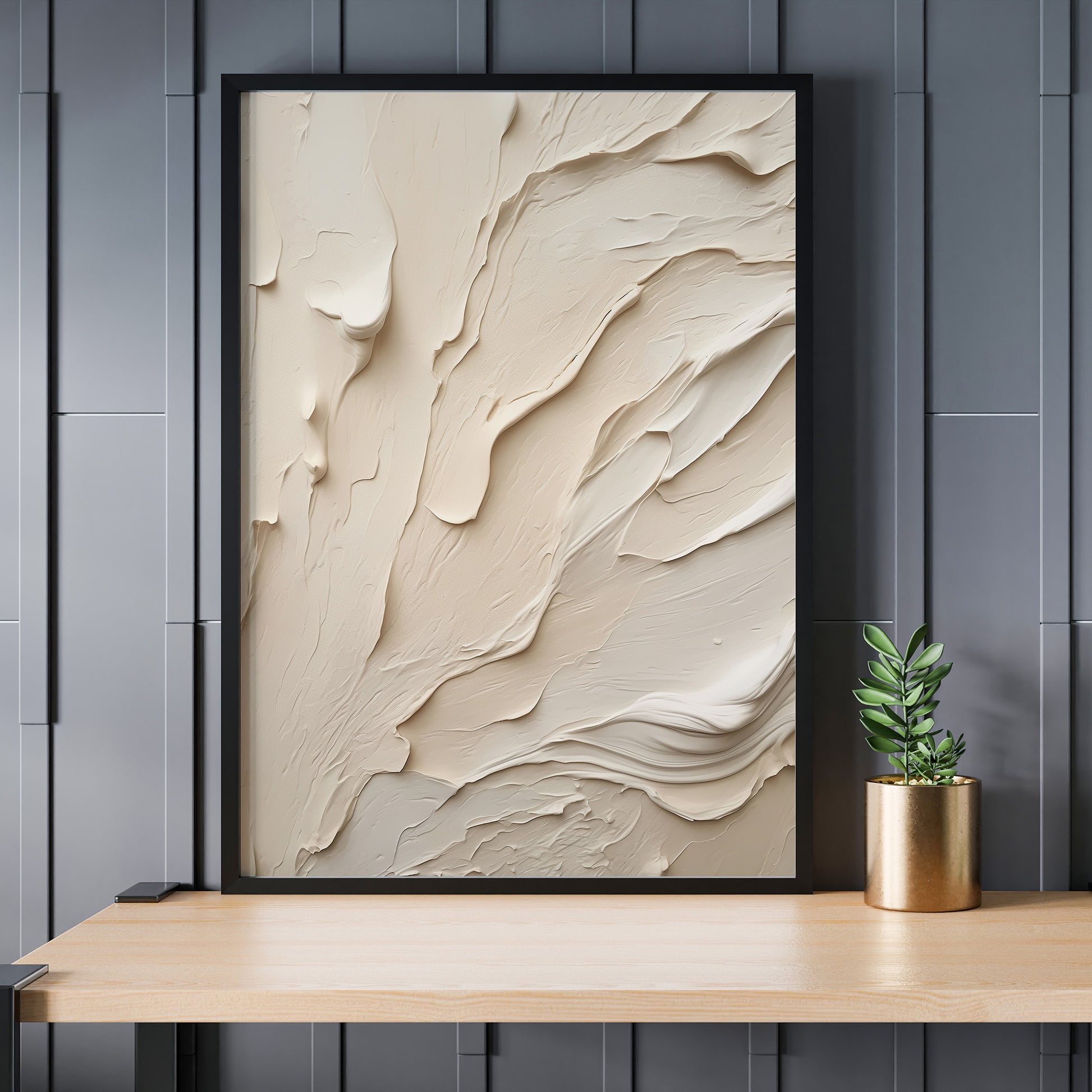Design Concept No. 24 for Creamy Cascade Modern Poster Art