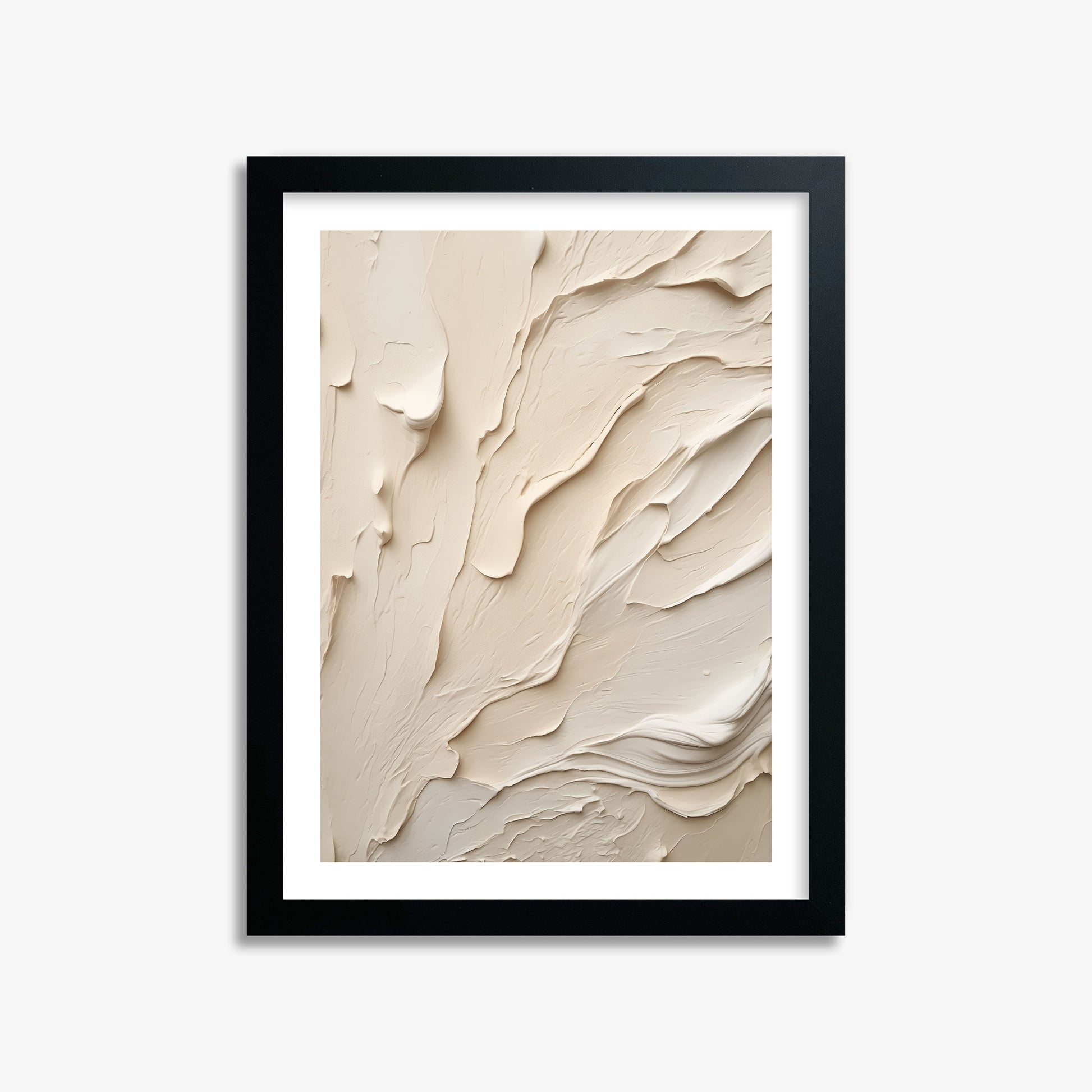 Creamy Cascade, 30x40cm Black Framed Art Reproduction