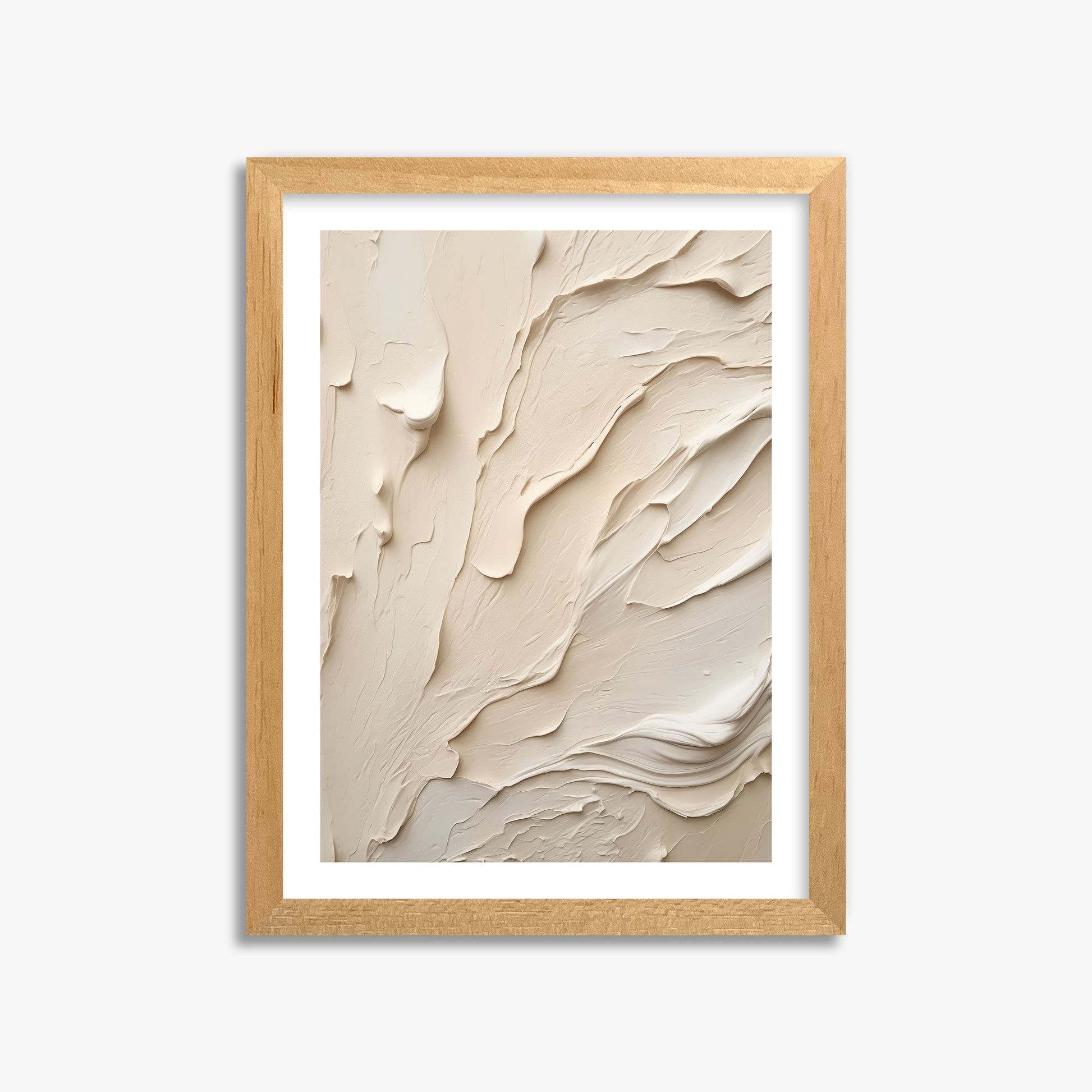 Creamy Cascade, 30x40cm Oak Framed Art Reproduction