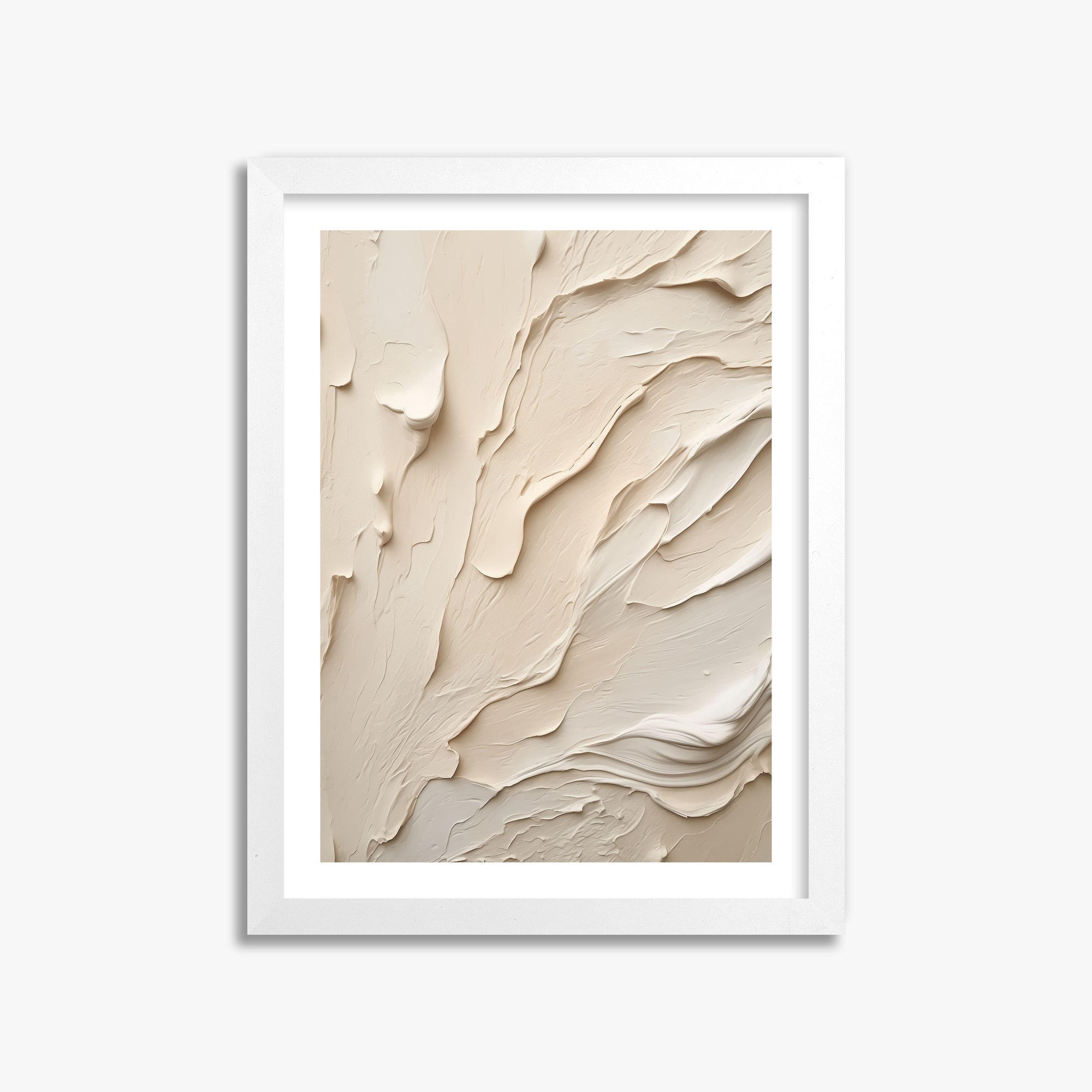 Creamy Cascade, 30x40cm Whitek Framed Art Reproduction