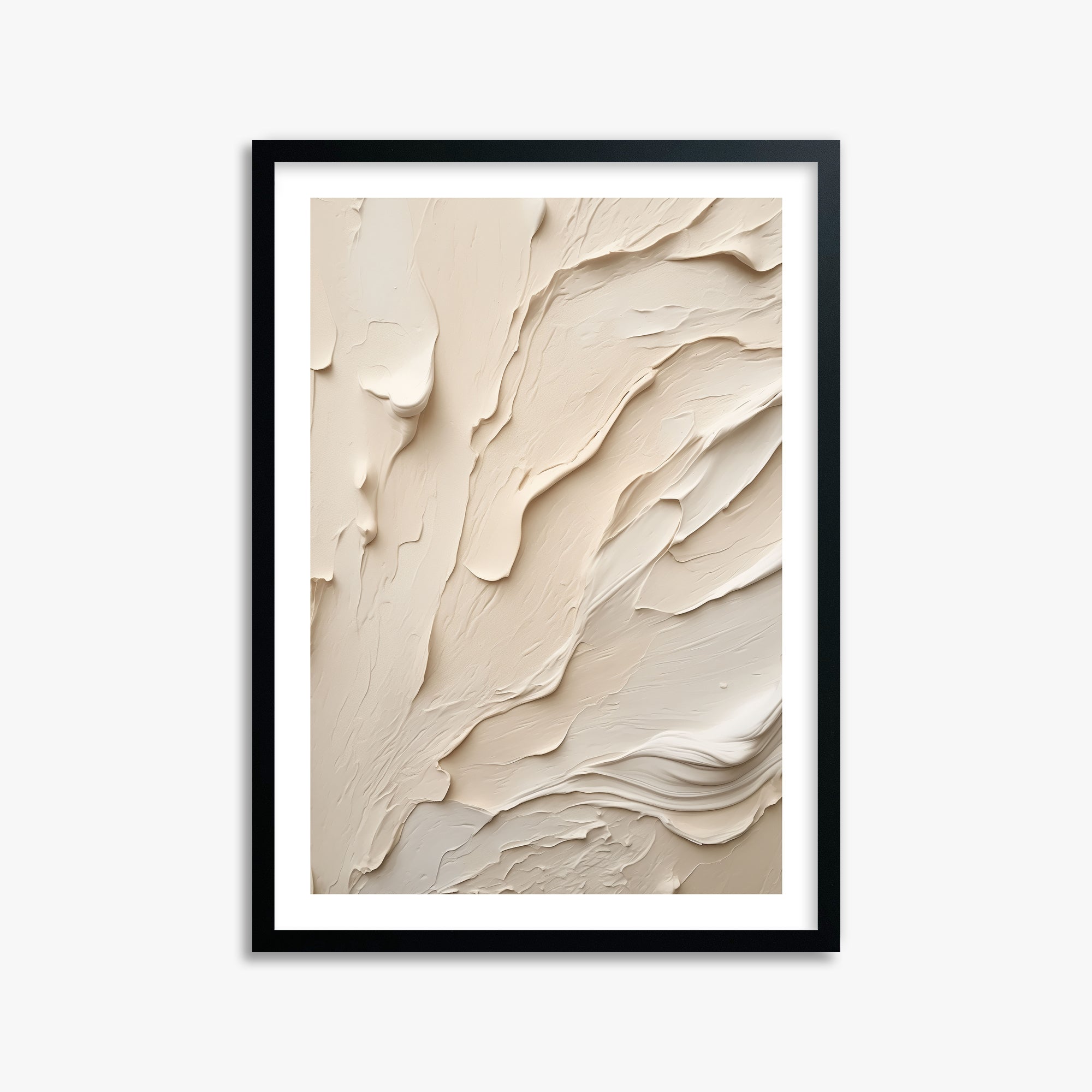 Creamy Cascade, 50x70cm Black Framed Art Reproduction