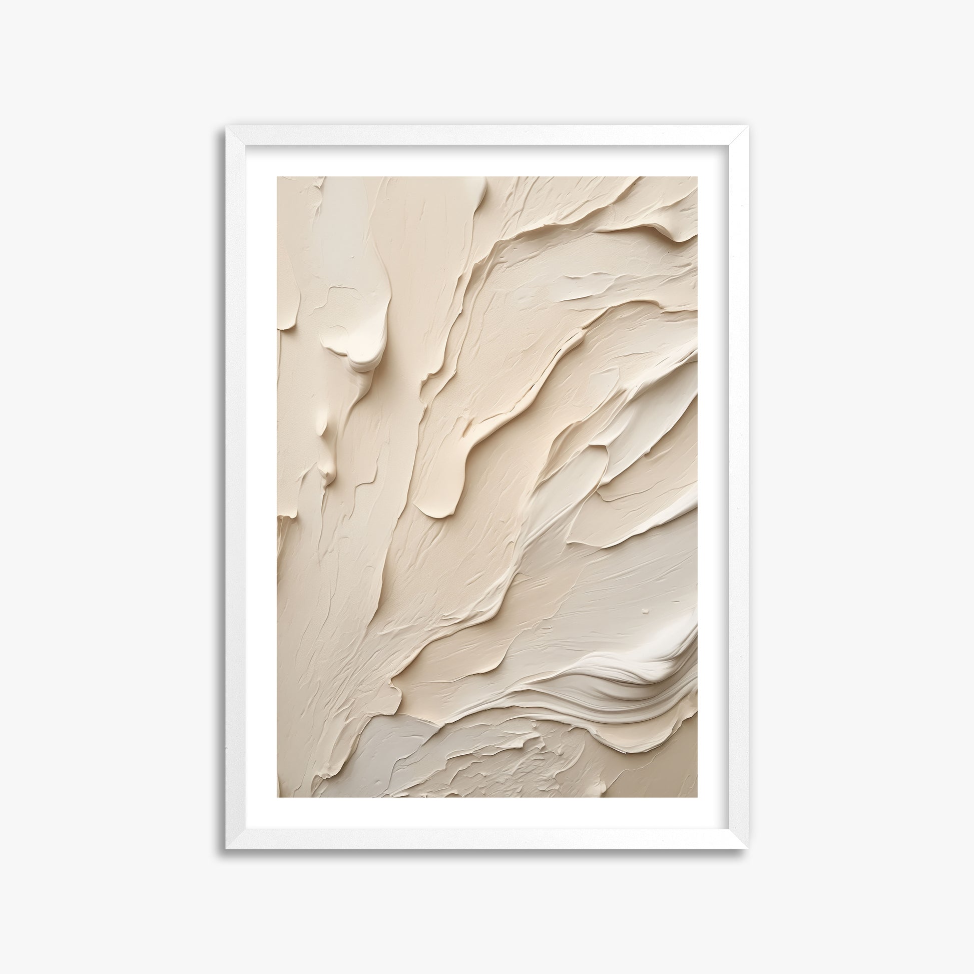 Creamy Cascade, 50x70cm Whitek Framed Art Reproduction