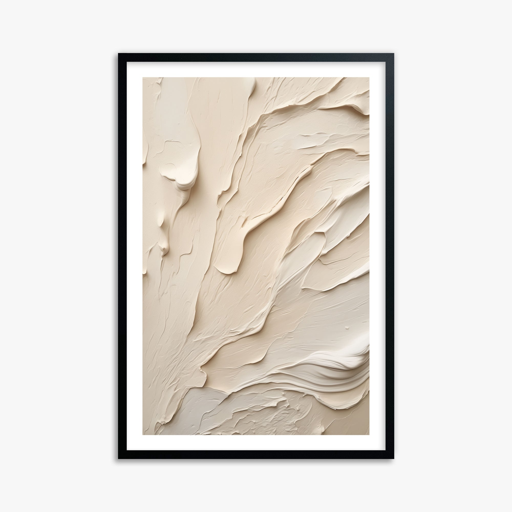 Creamy Cascade, 61x91cm Black Framed Art Reproduction