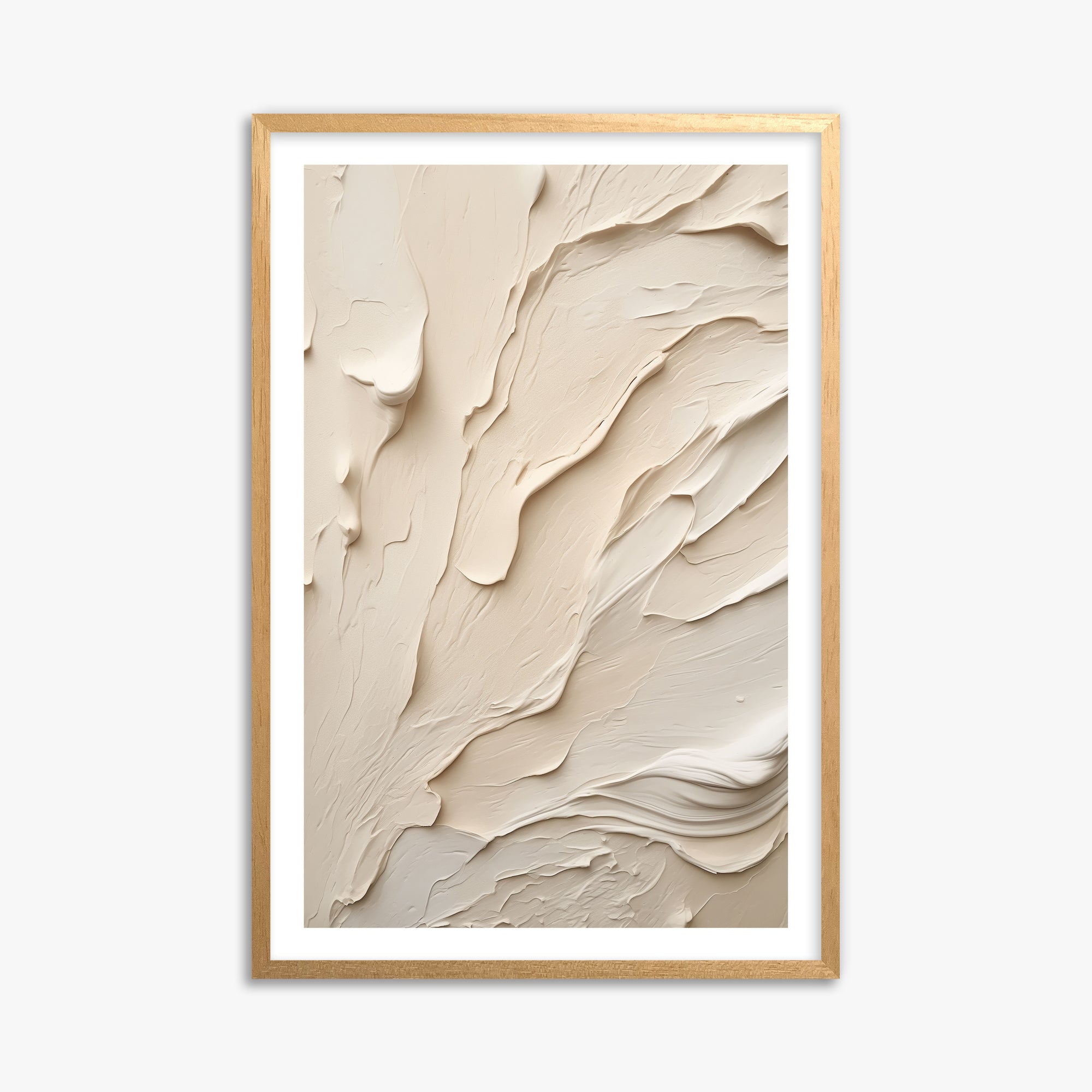 Creamy Cascade, 61x91cm Oak Framed Art Reproduction