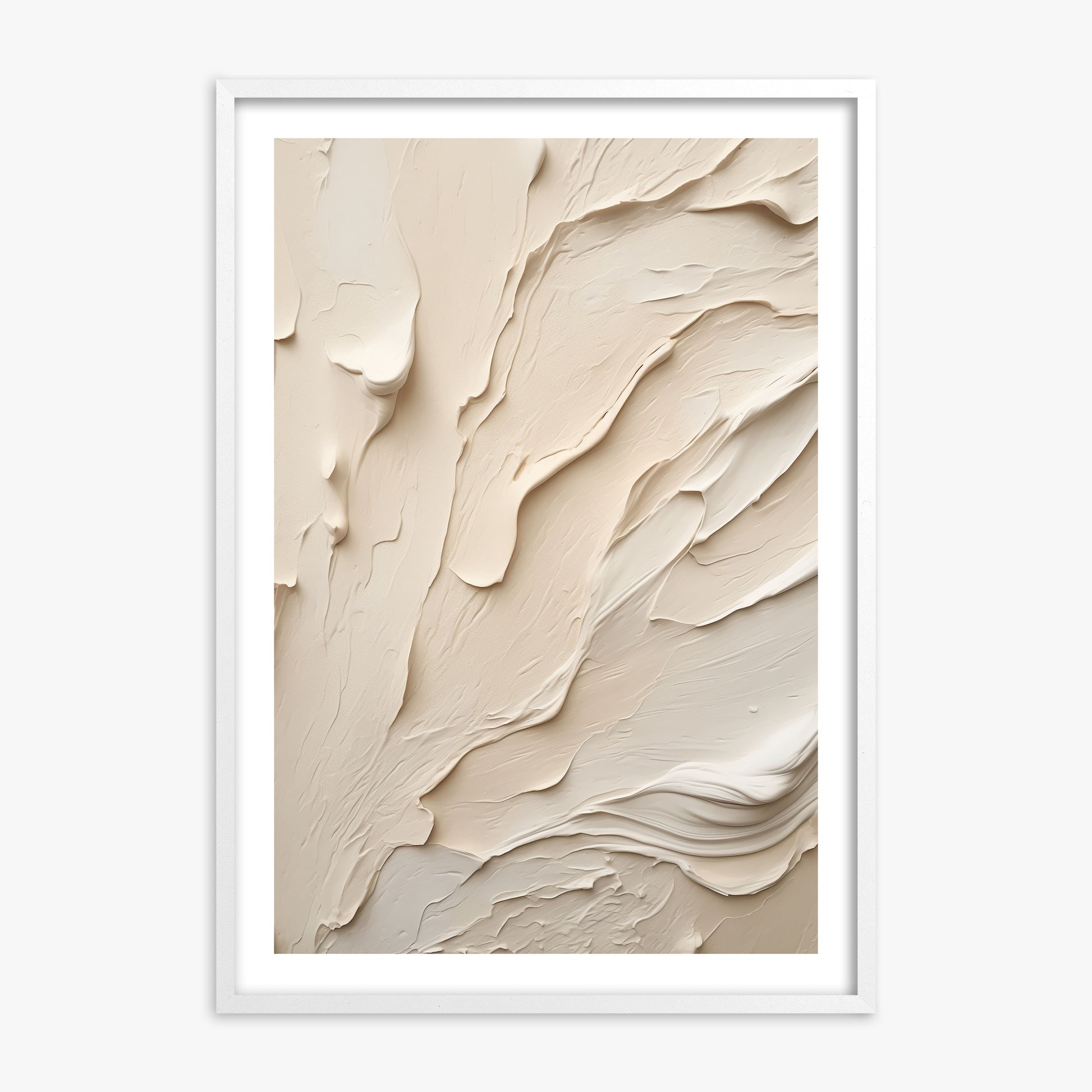 Creamy Cascade, 70x100cm Whitek Framed Art Reproduction