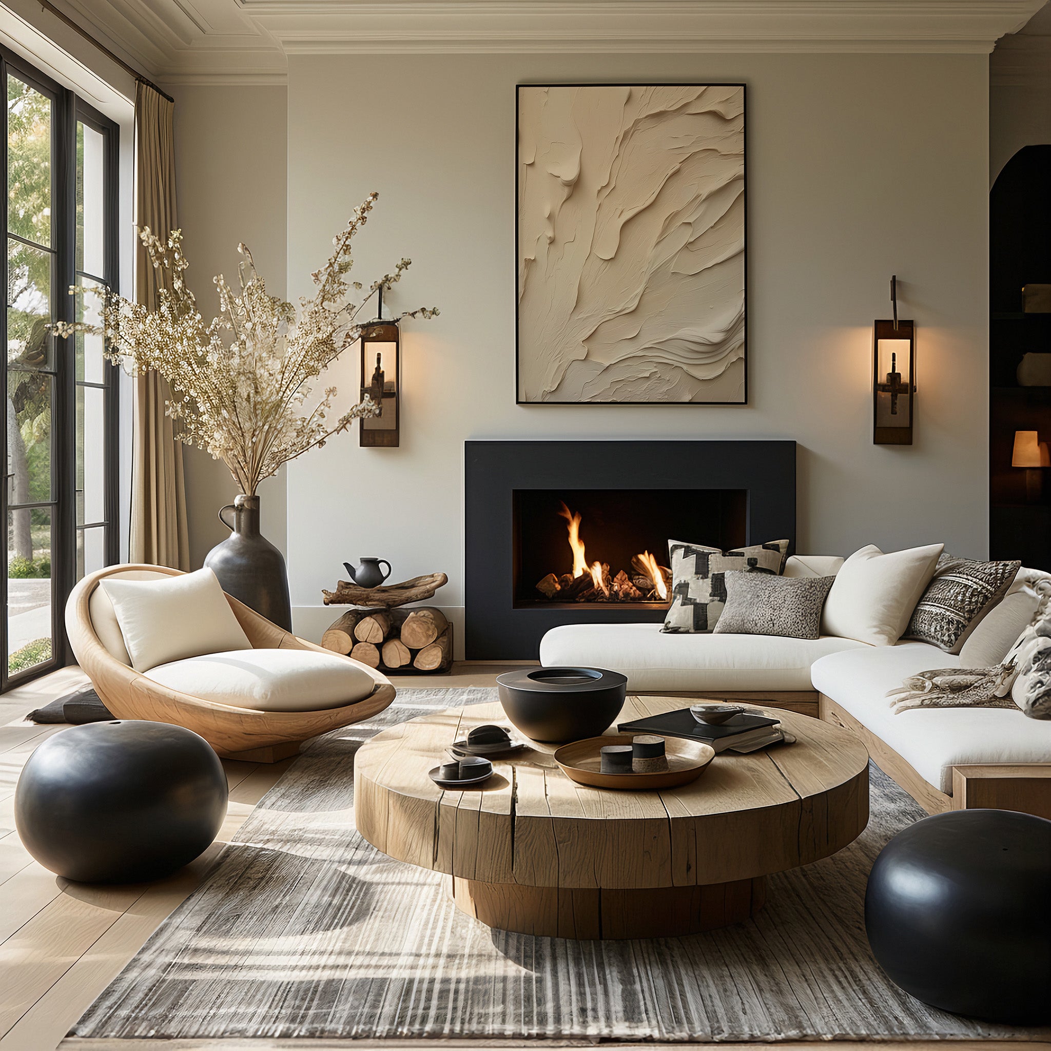 Design Concept No. 39 for Creamy Cascade Modern Poster Art