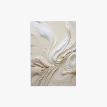 Ivory Swirl Symphony, 21x30cm Poster Unframed