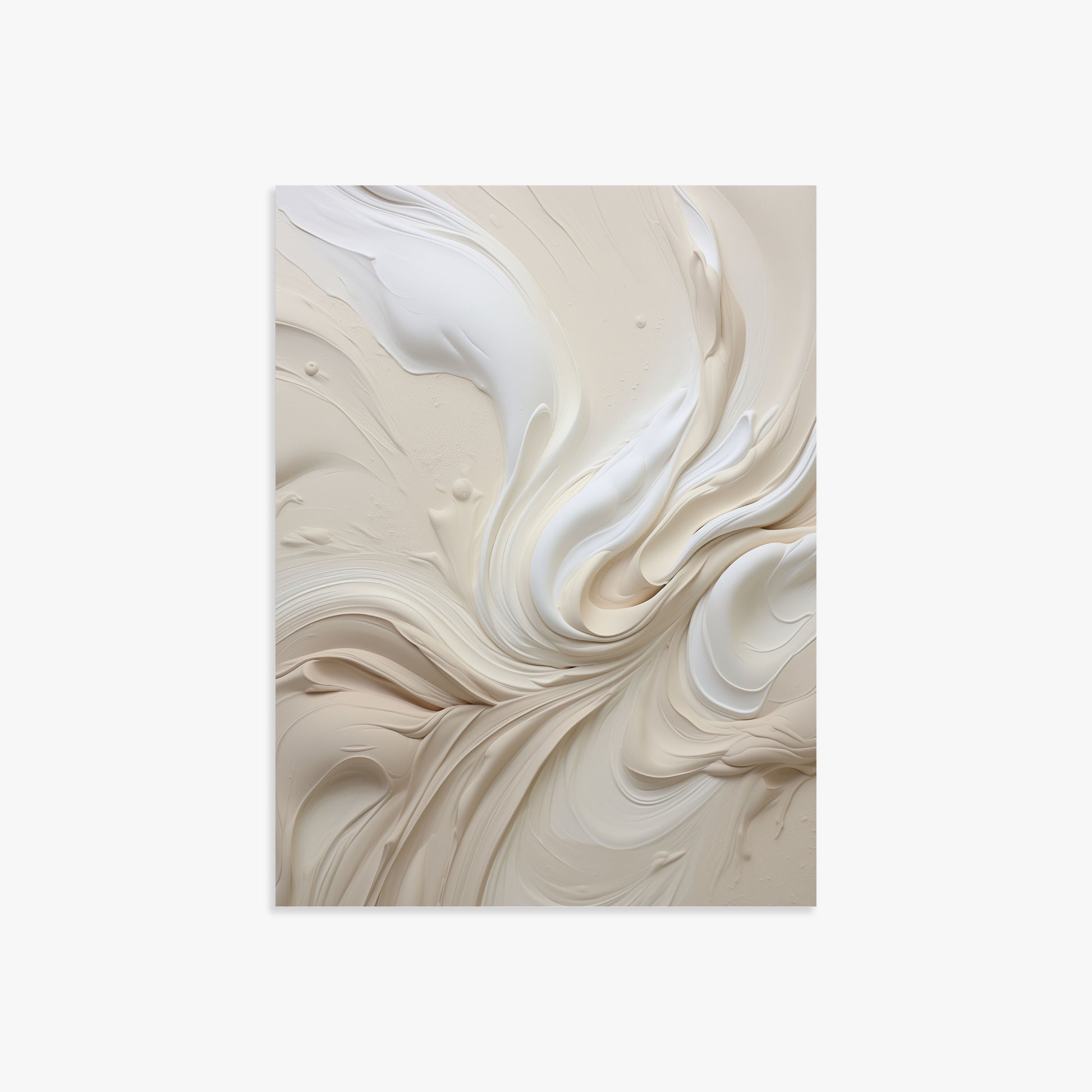 Ivory Swirl Symphony, 30x40cm Poster Unframed