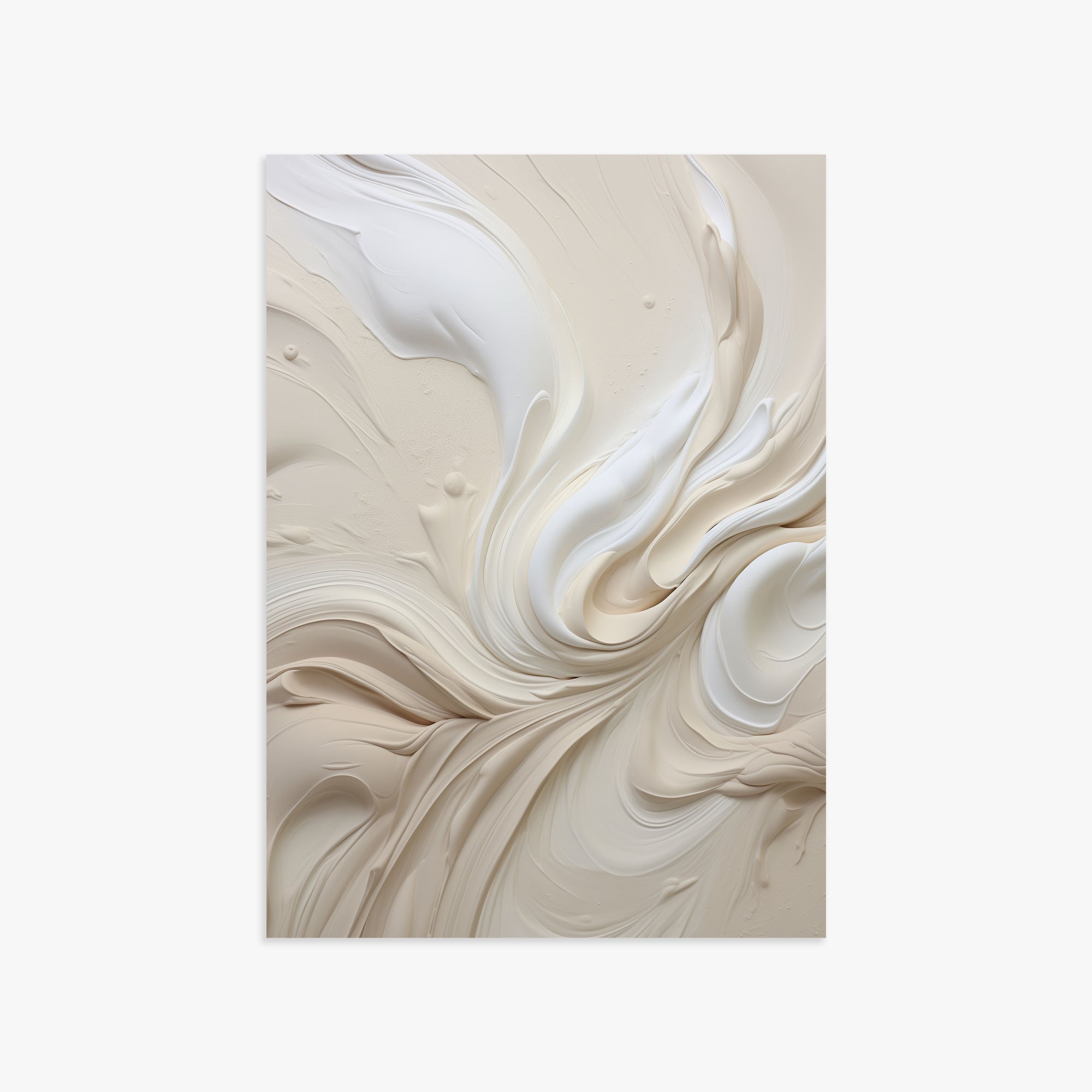 Ivory Swirl Symphony, 50x70cm Poster Unframed