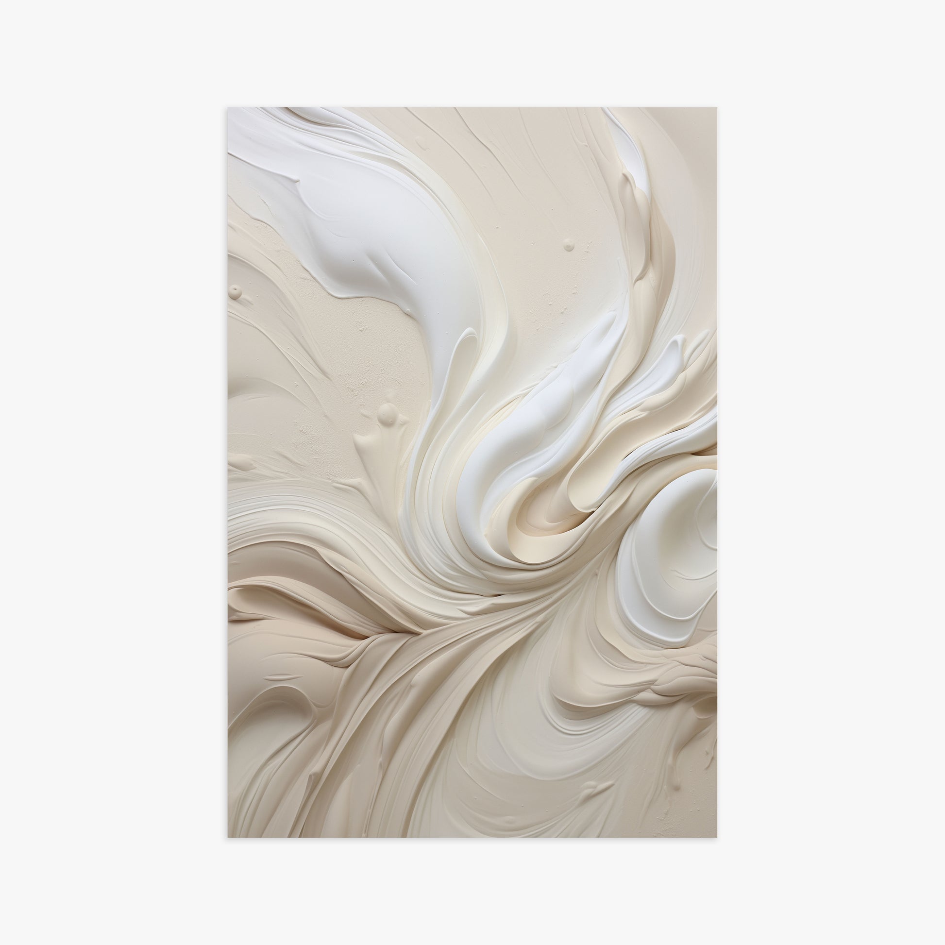 Ivory Swirl Symphony, 61x91cm Poster Unframed
