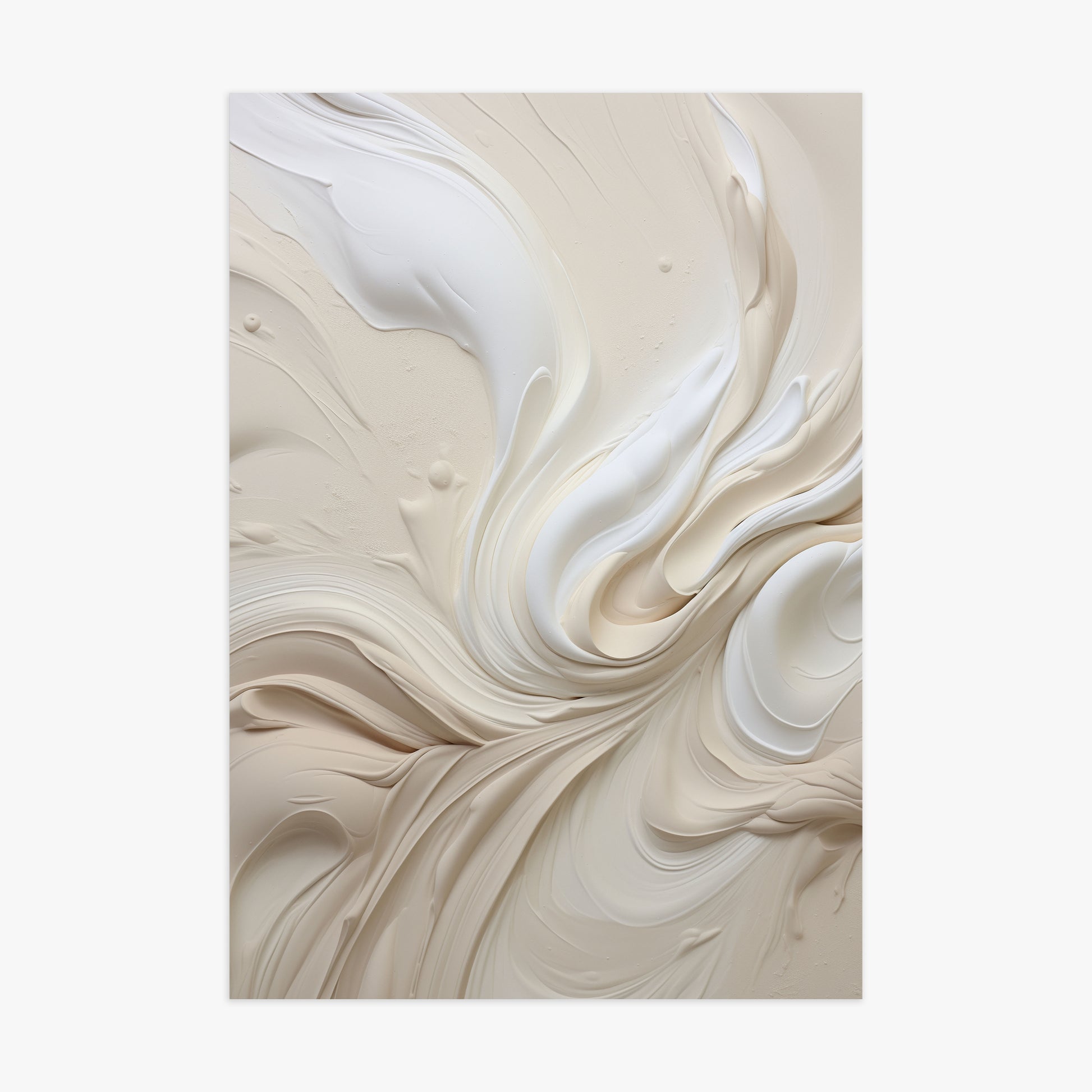 Ivory Swirl Symphony, 70x100cm Poster Unframed