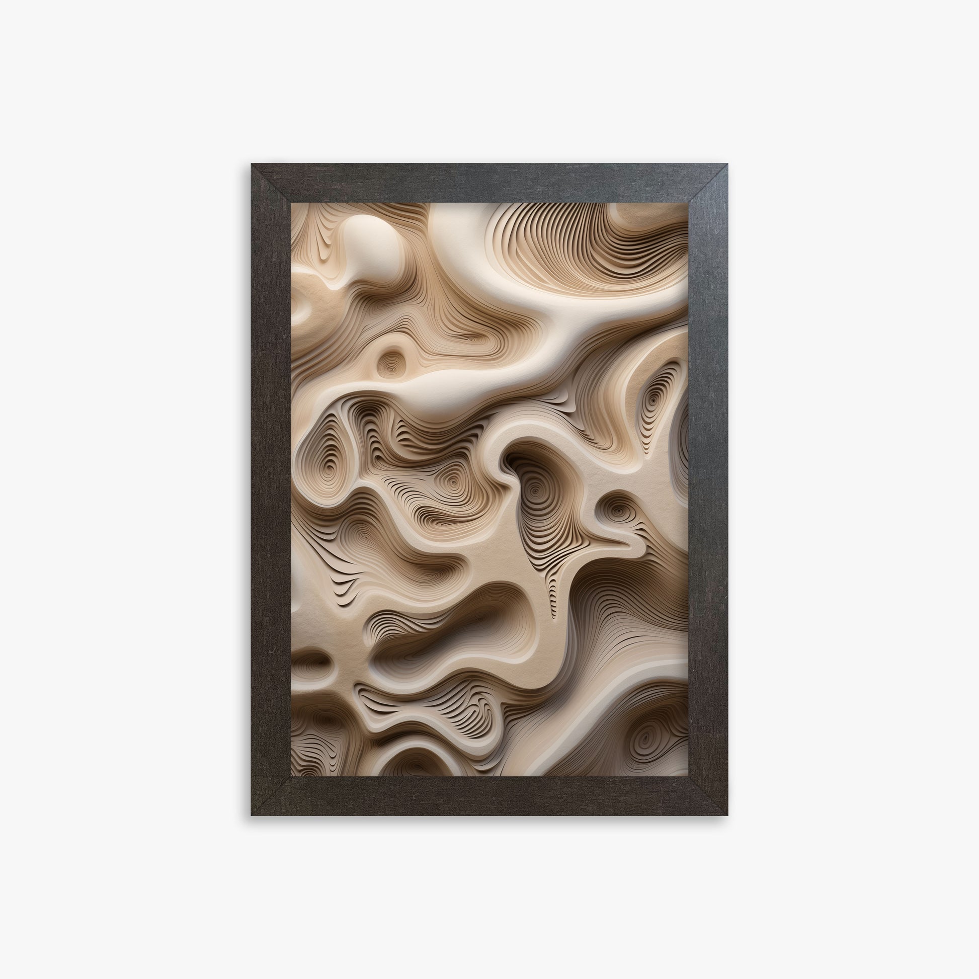 Eroded Echoes, 21x30cm Framed Poster With Espresso Frame