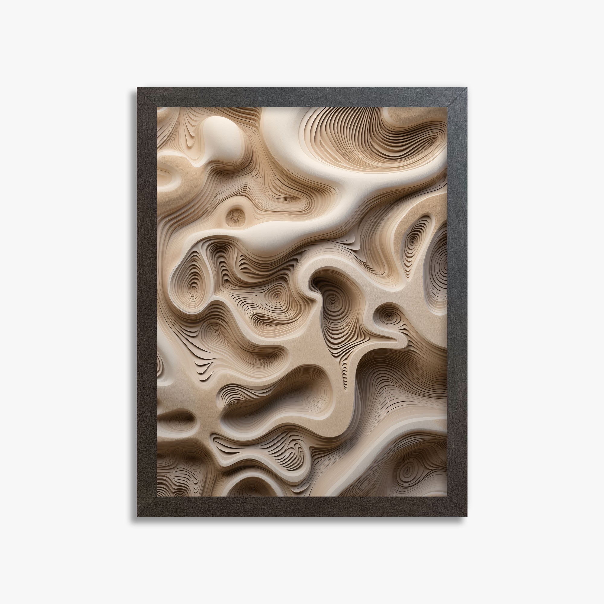 Eroded Echoes, 30x40cm Framed Poster With Espresso Frame