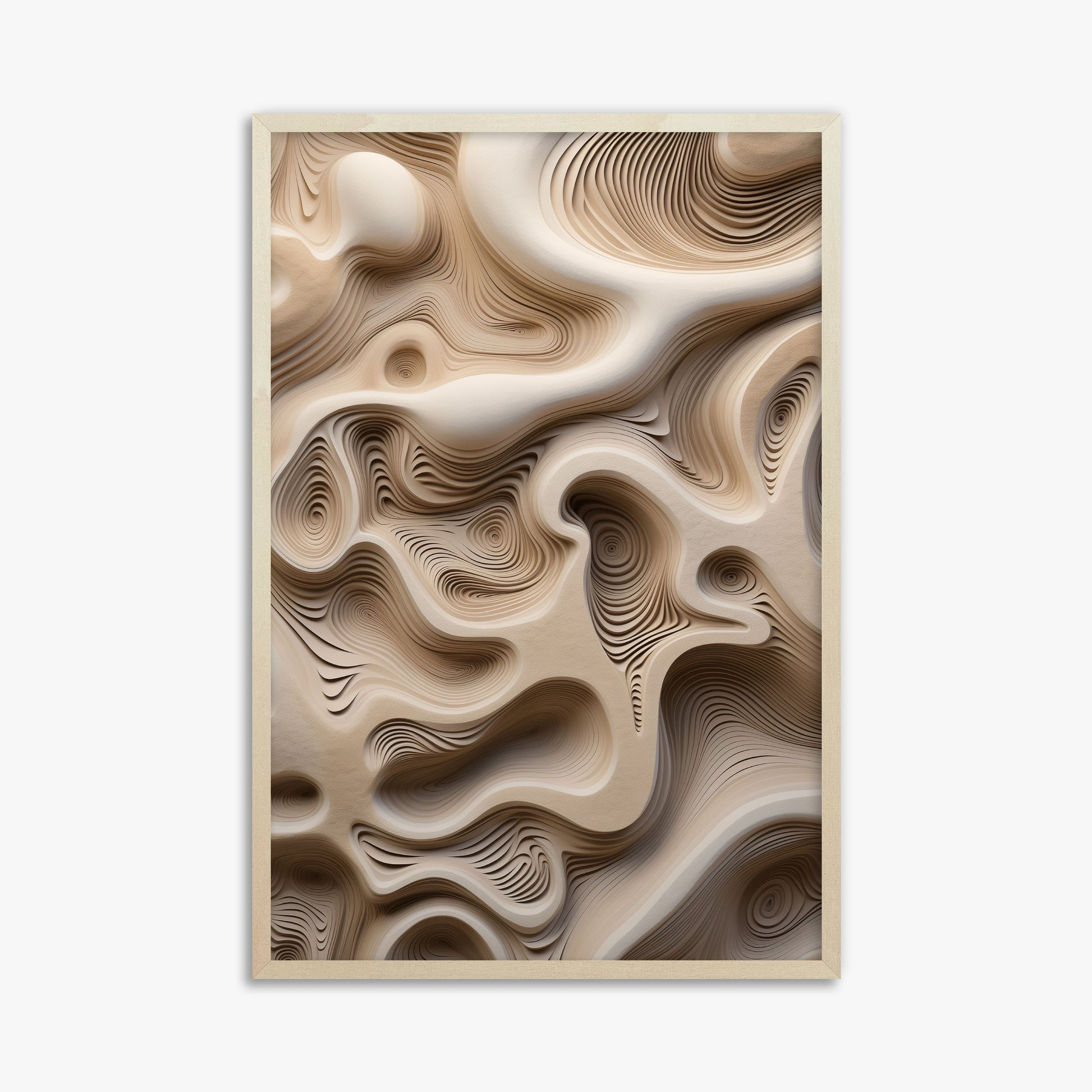 Eroded Echoes, 61x91cm Framed Poster With Lime Wood Frame