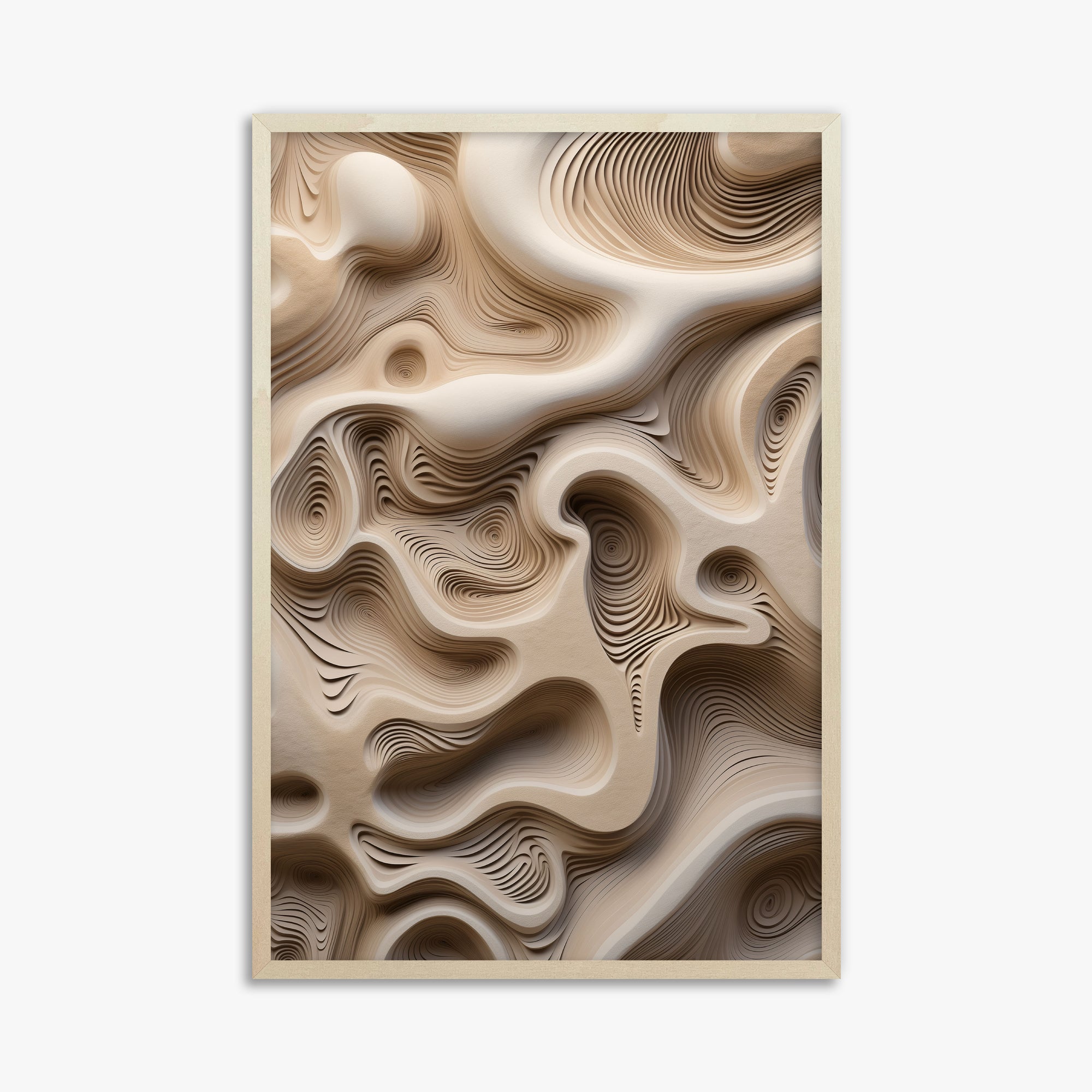 Eroded Echoes, 61x91cm Framed Poster With Lime Wood Frame