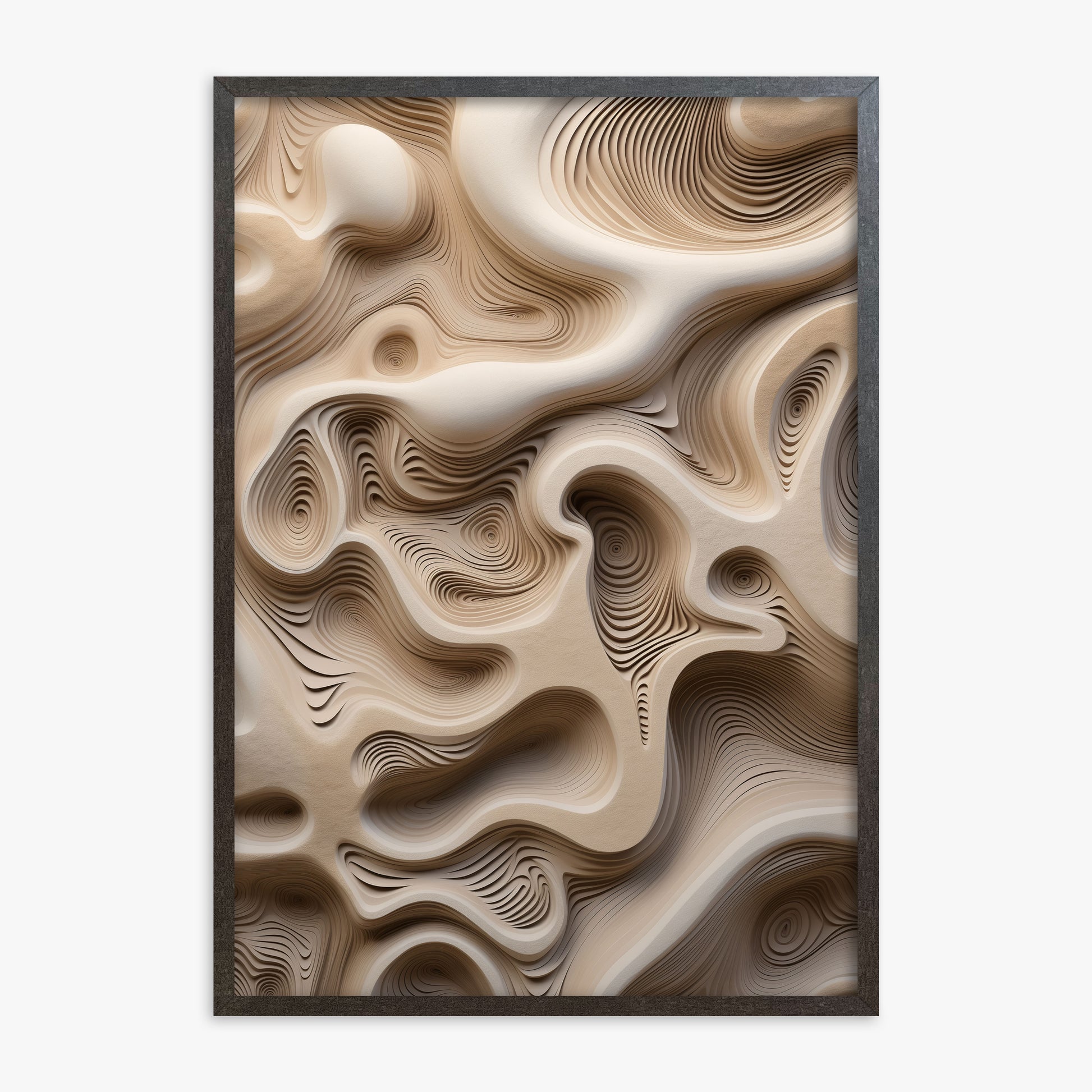 Eroded Echoes, 70x100cm Framed Poster With Espresso Frame