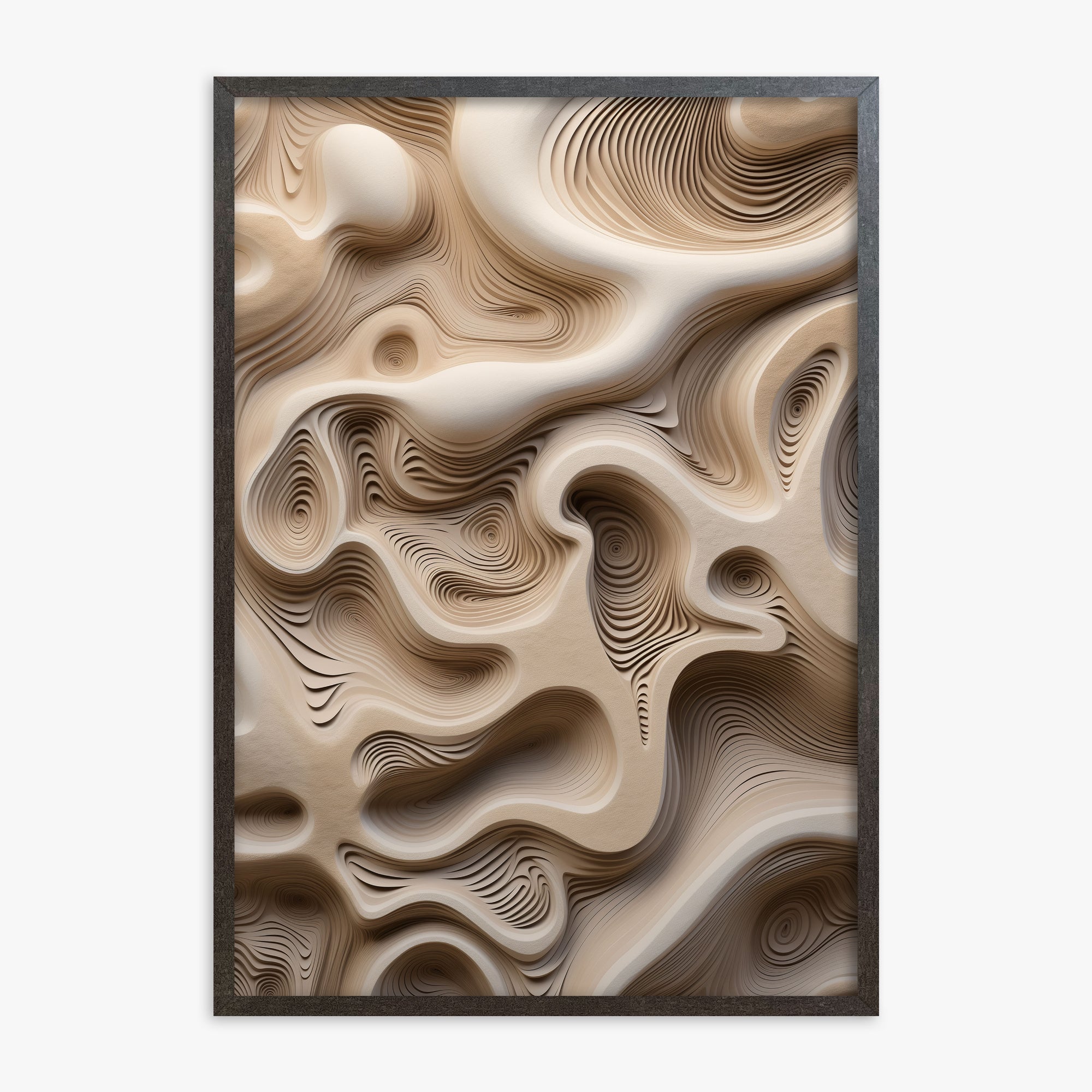 Eroded Echoes, 70x100cm Framed Poster With Espresso Frame