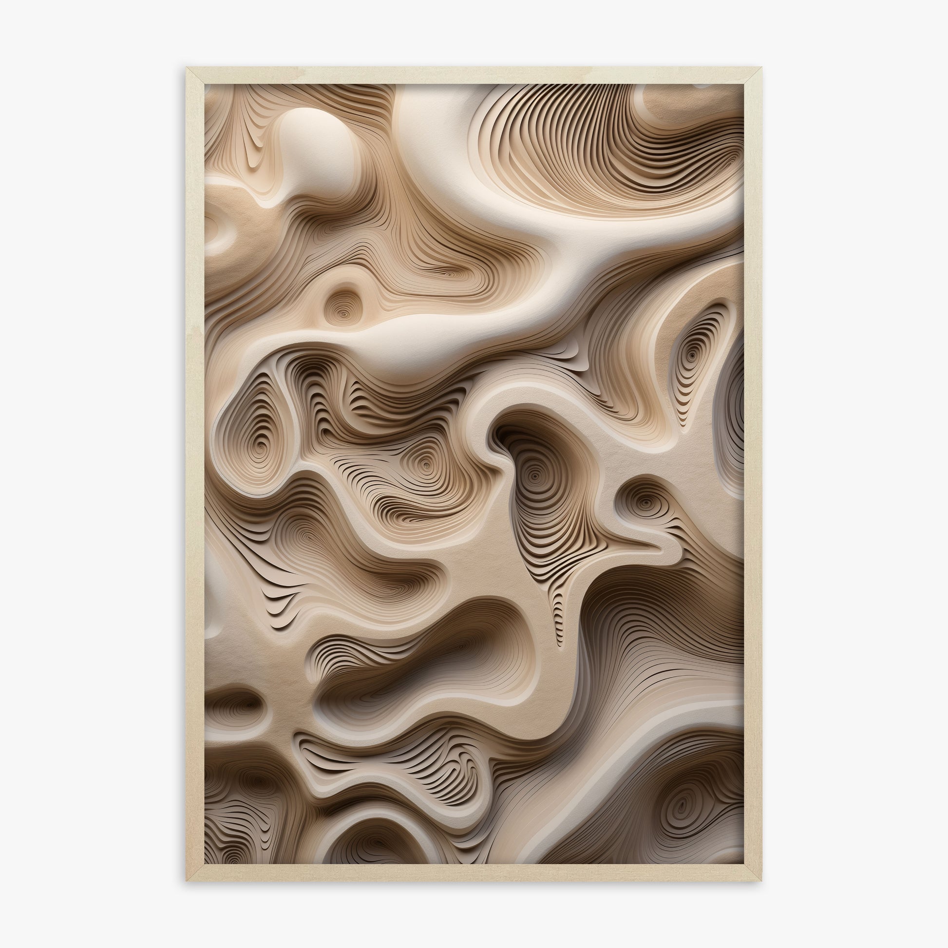 Eroded Echoes, 70x100cm Framed Poster With Lime Wood Frame