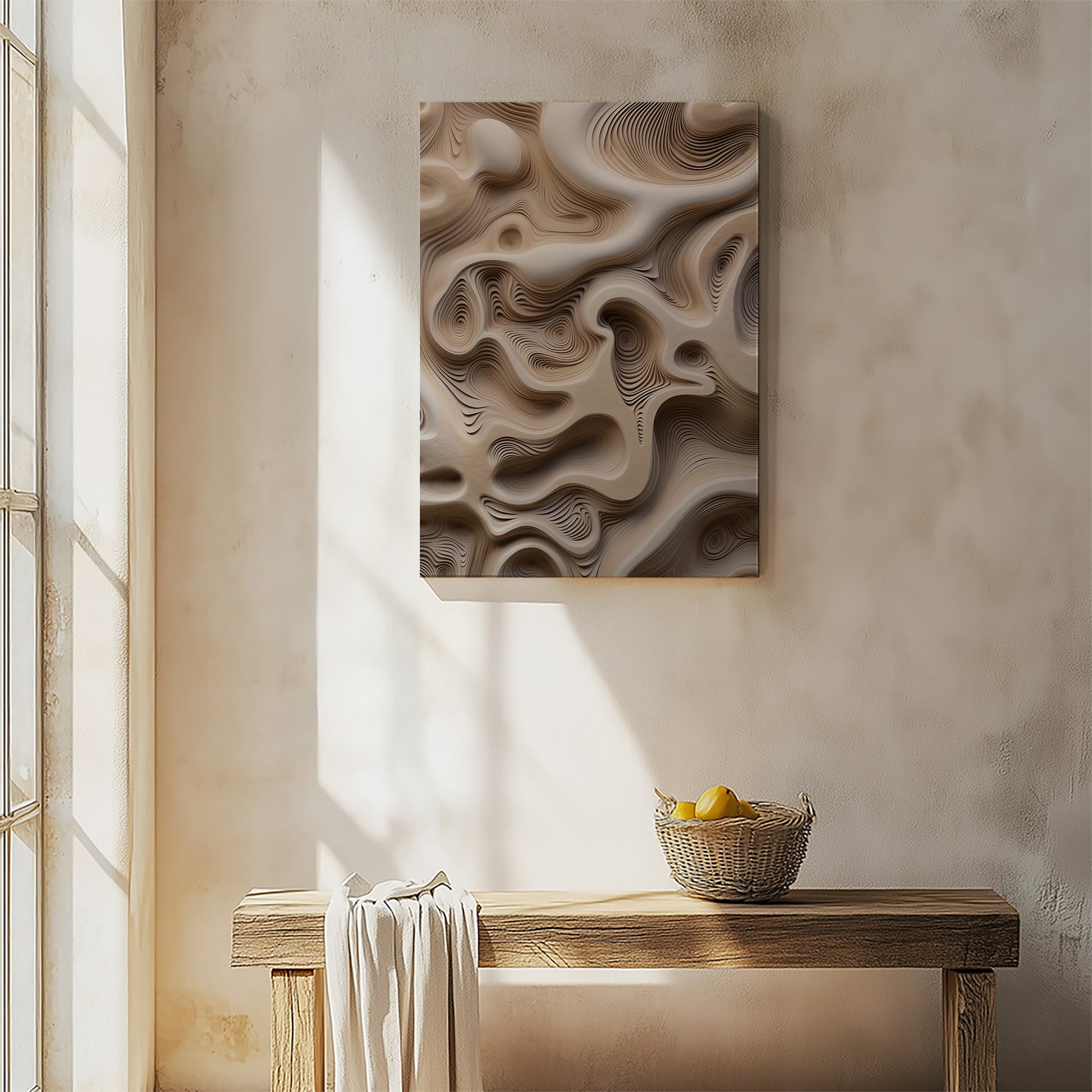 Design Concept No. 54 for Eroded Echoes Modern Satin Canvas Poster Art