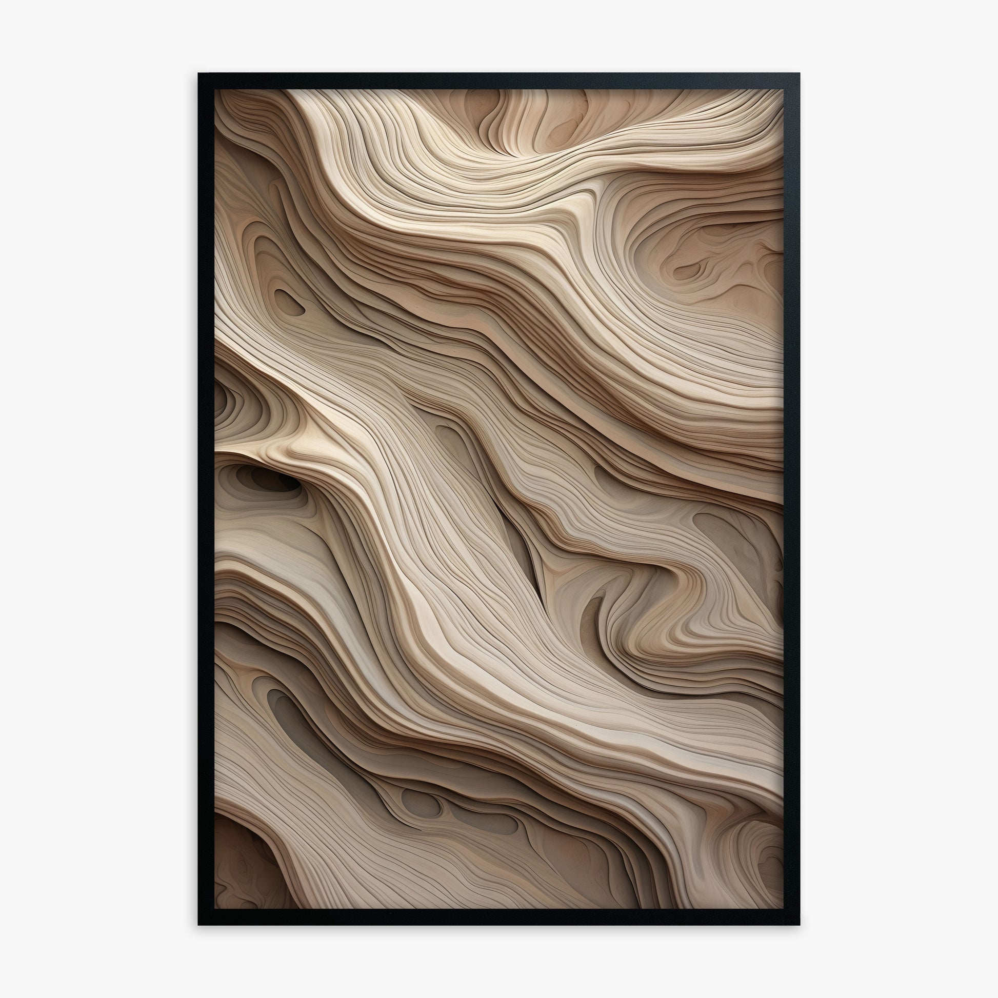 Whispers of Sandstone, Black Framed Poster With Black Frame