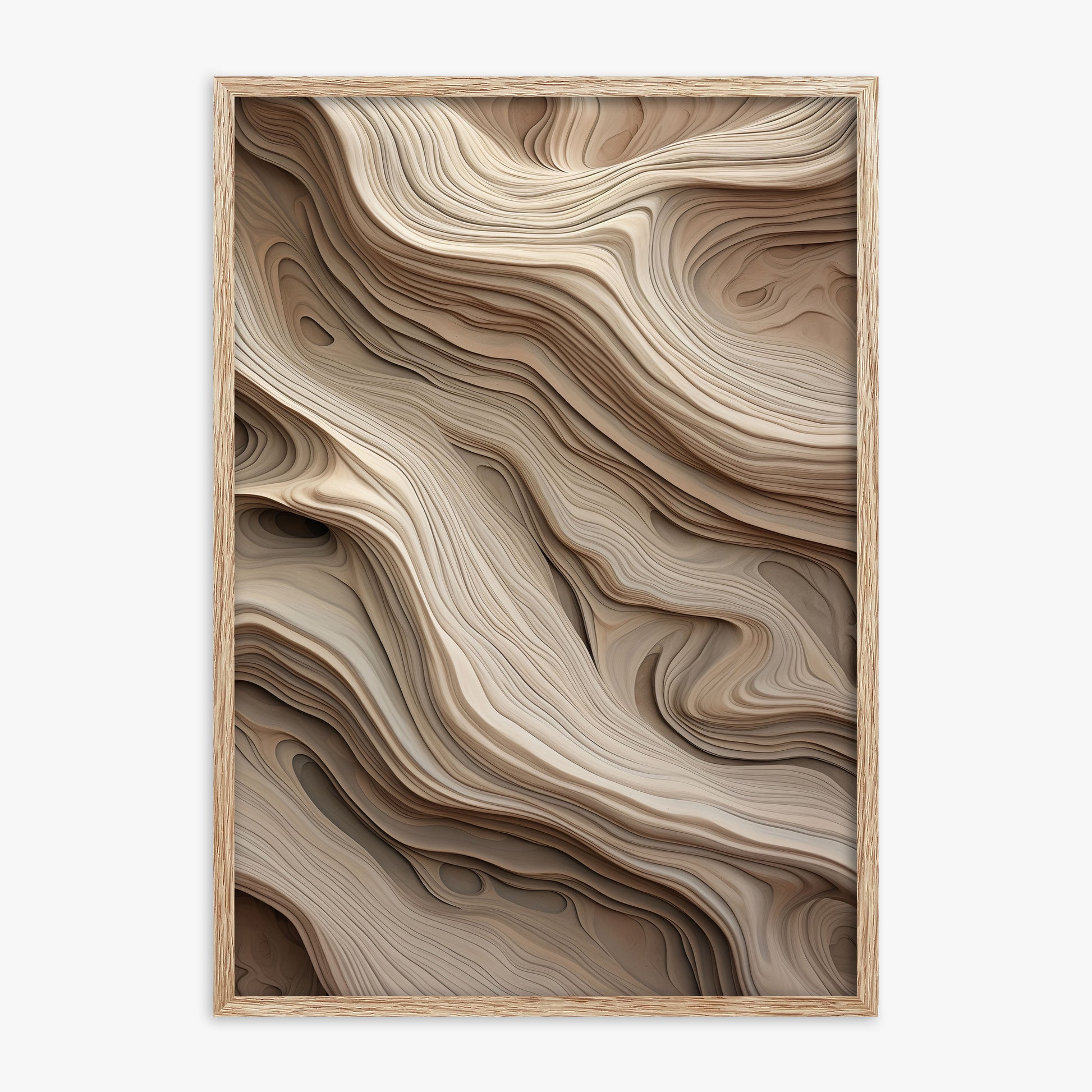 Whispers of Sandstone, 70x100cm Framed Poster With Raw Oak Frame