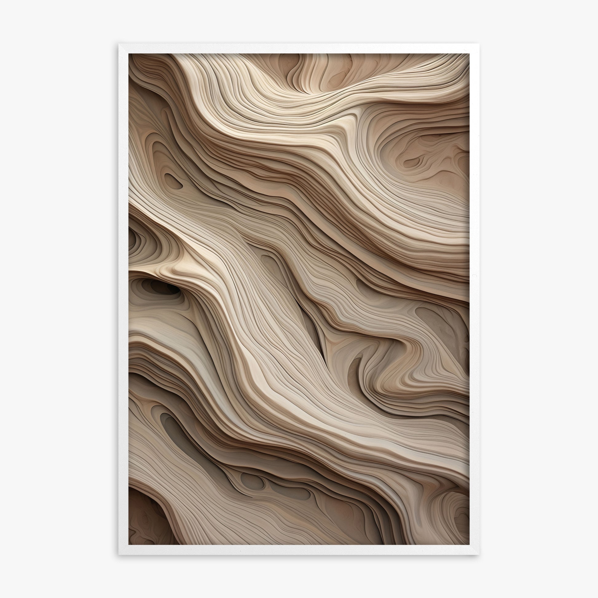 Whispers of Sandstone, White Framed Poster With White Frame