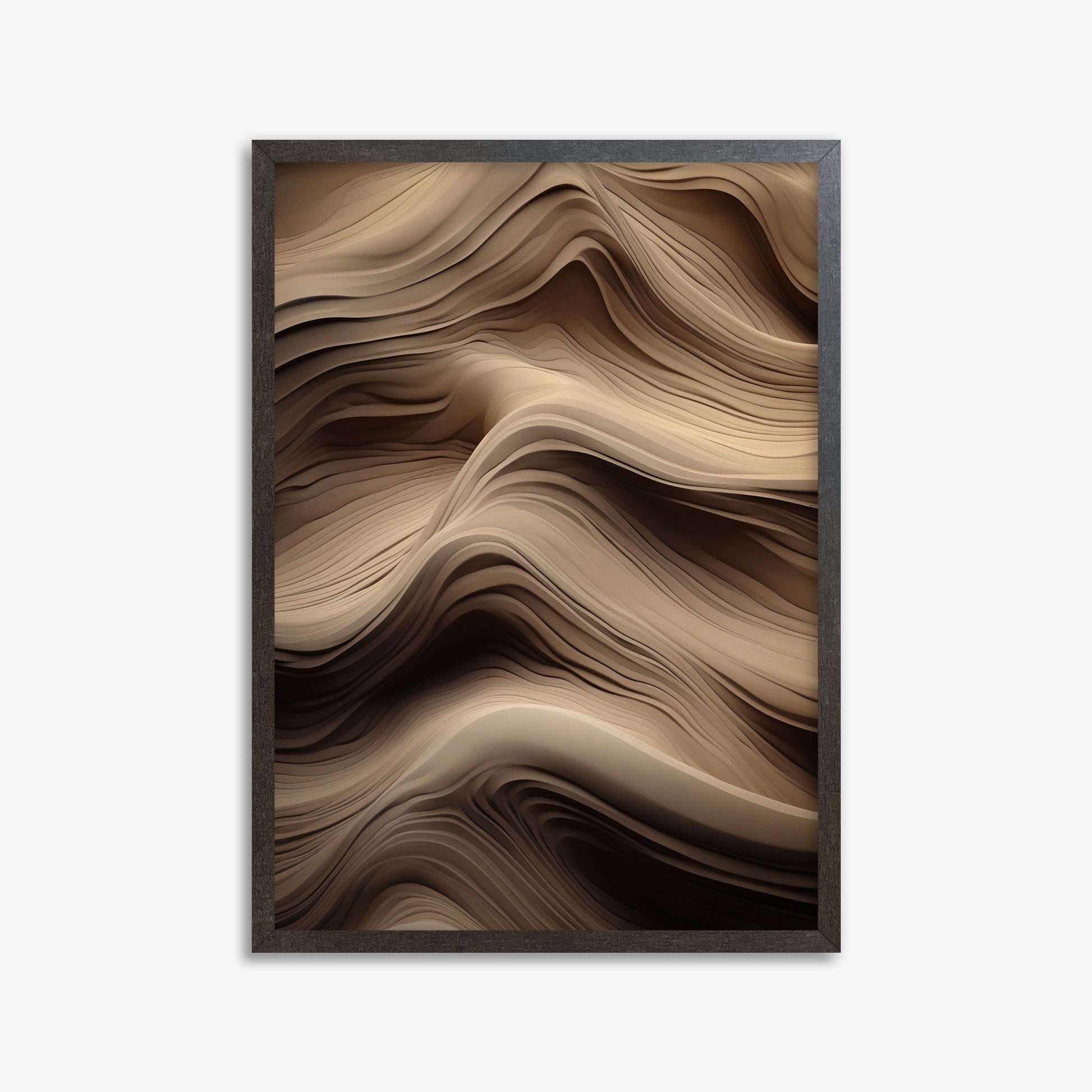 Sculpted Sands, 50x70cm Framed Poster With Espresso Frame