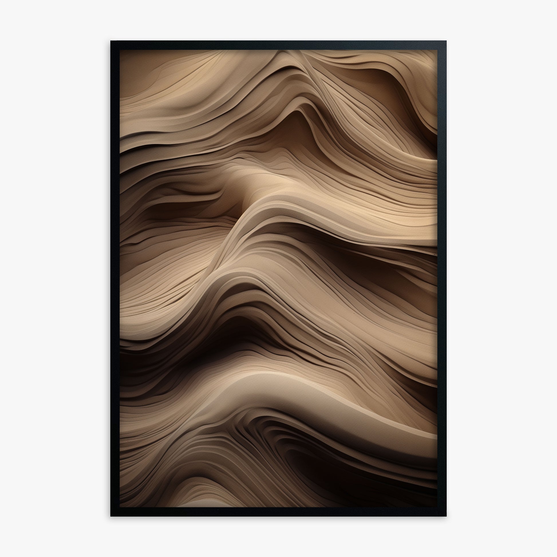 Sculpted Sands, Black Framed Poster With Black Frame