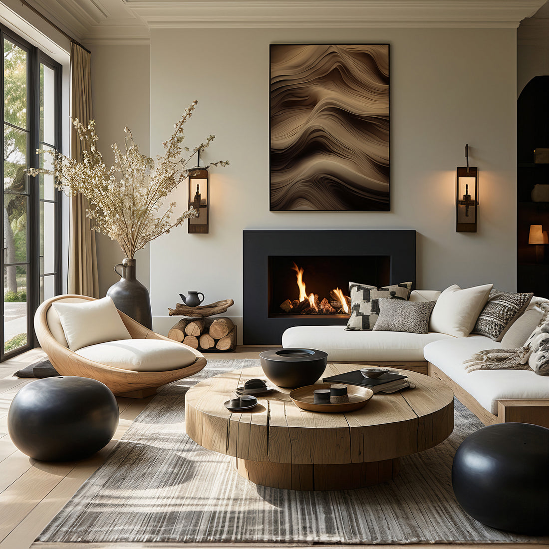 Sculpted Sands, 50x70cm Framed Poster With Black Frame