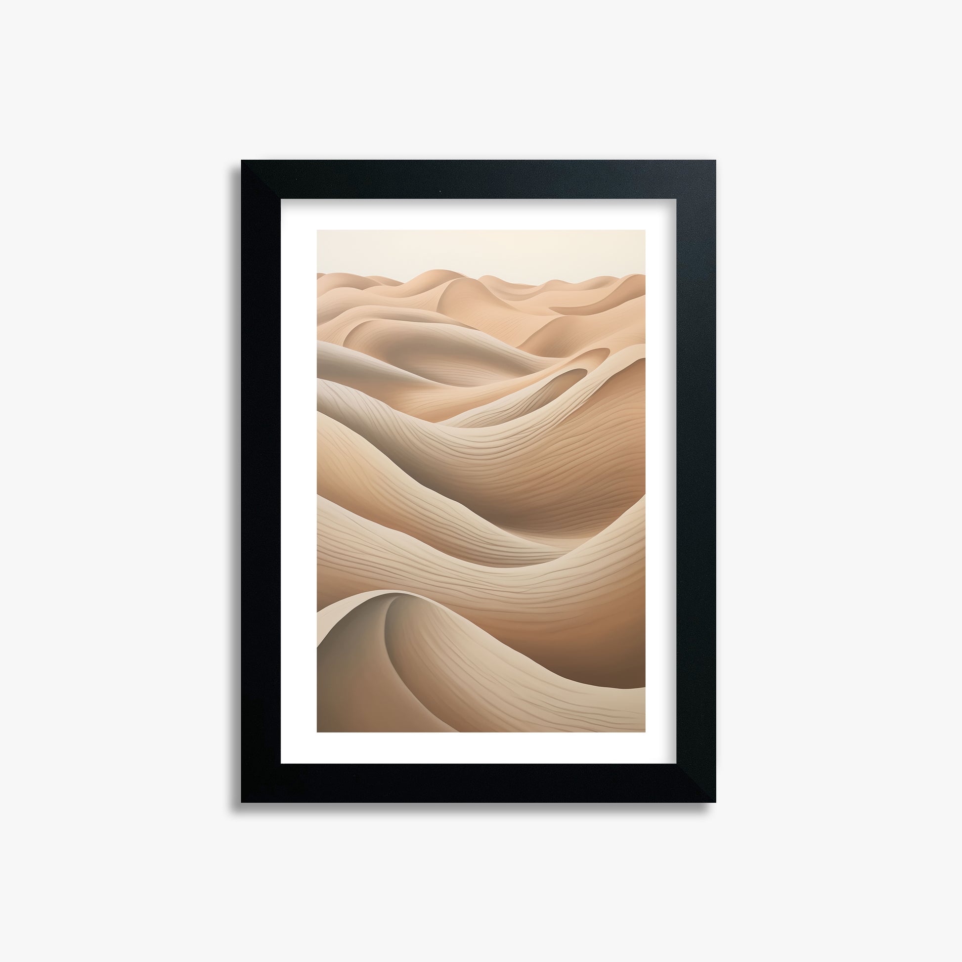Sahara Waves, 21x30cm Framed Poster With Black Frame