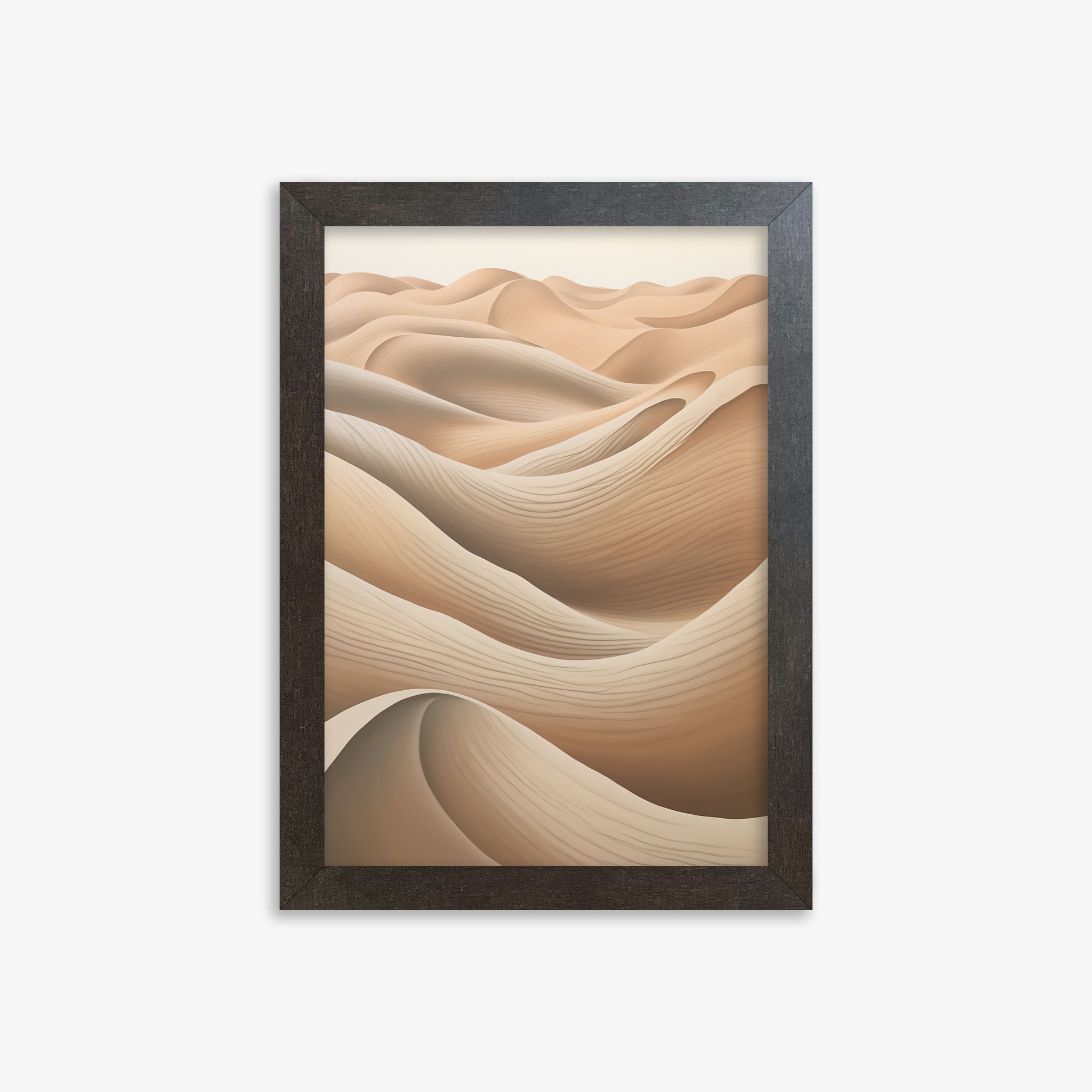 Sahara Waves, 21x30cm Framed Poster With Espresso Frame