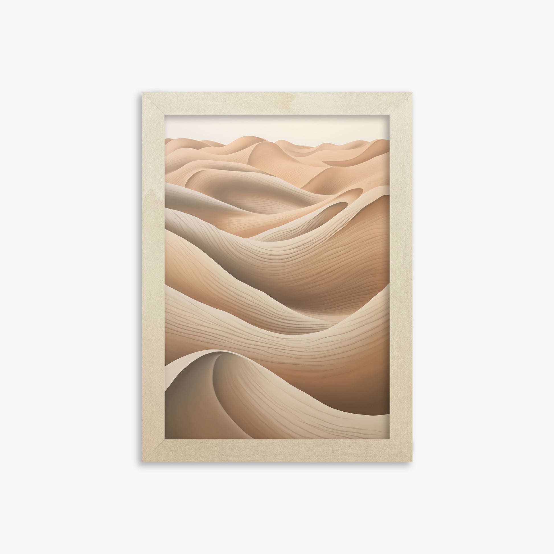 Sahara Waves, 21x30cm Framed Poster With Lime Wood Frame