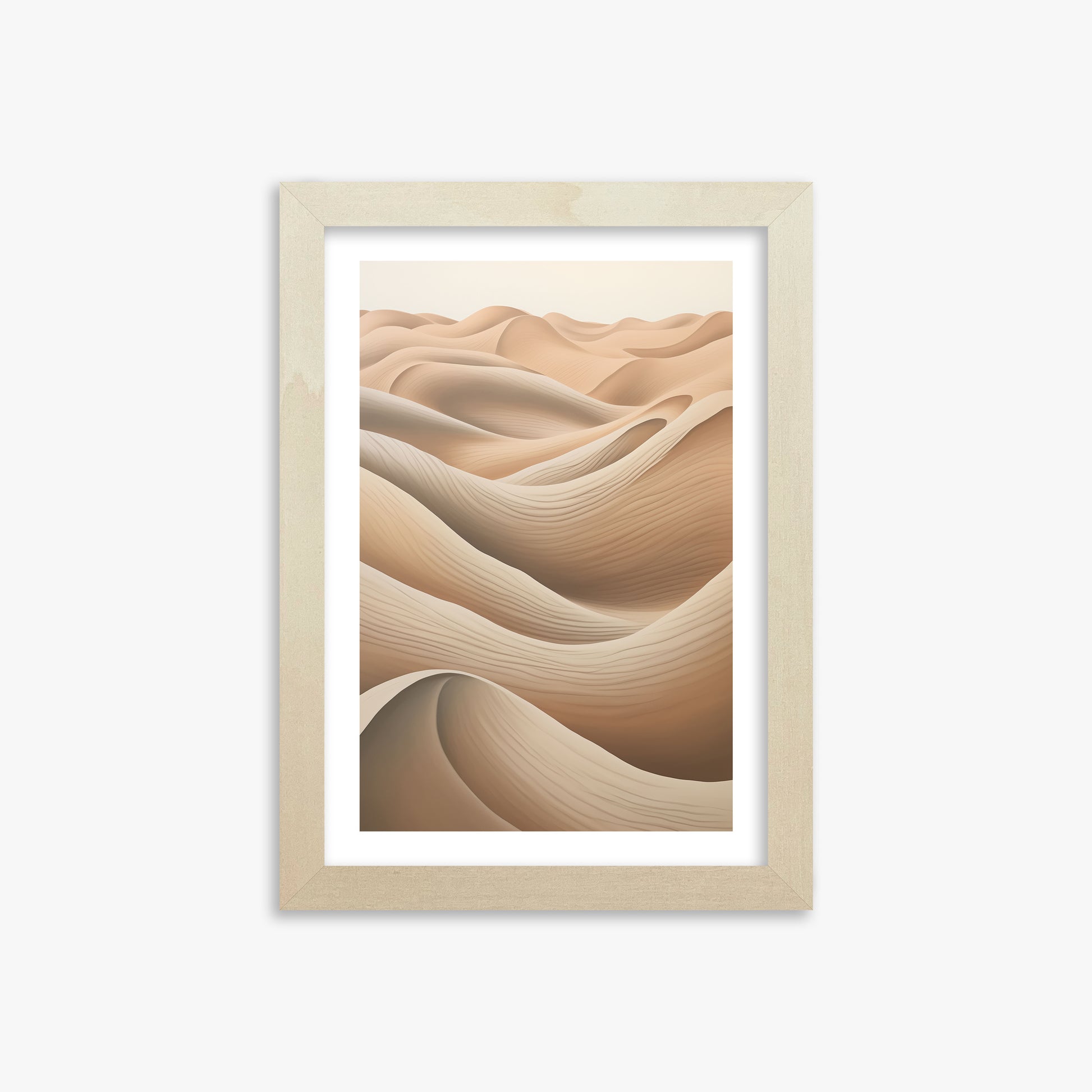 Sahara Waves, 21x30cm Framed Poster With Lime Wood Frame