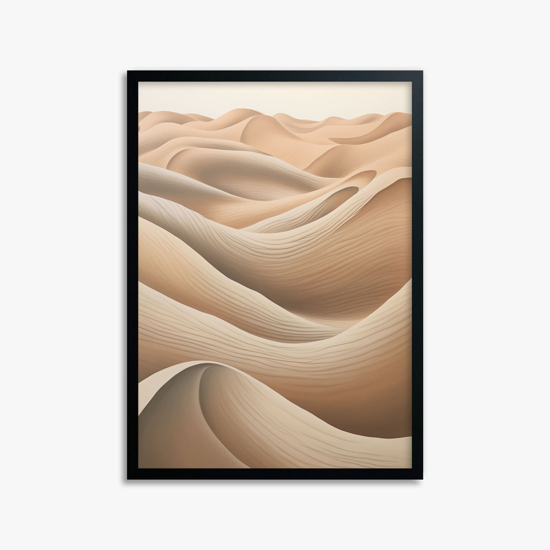 Sahara Waves, 50x70cm Framed Poster With Black Frame